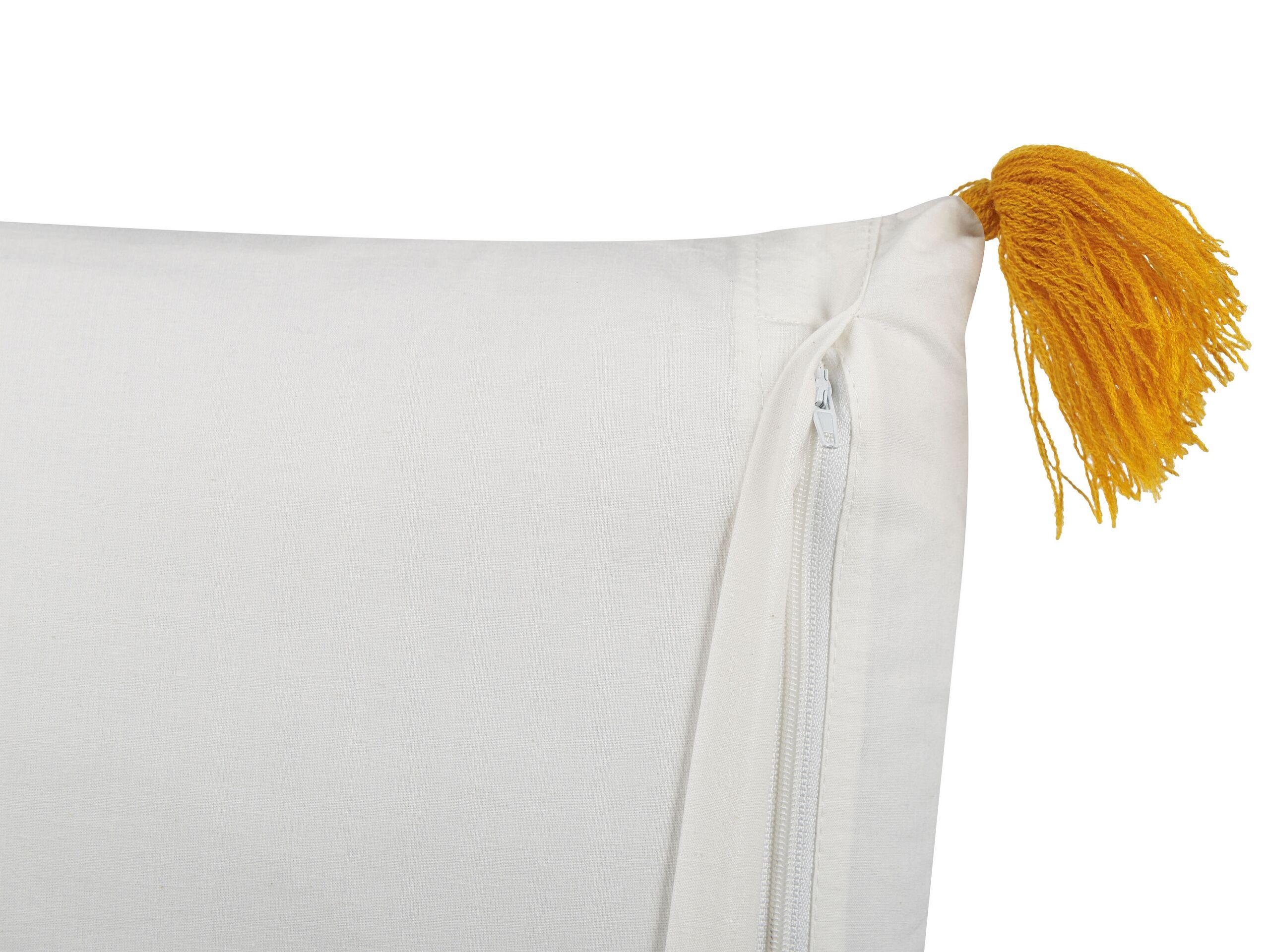 Beliani Dekokissen aus Baumwolle Klassisch BILOBA