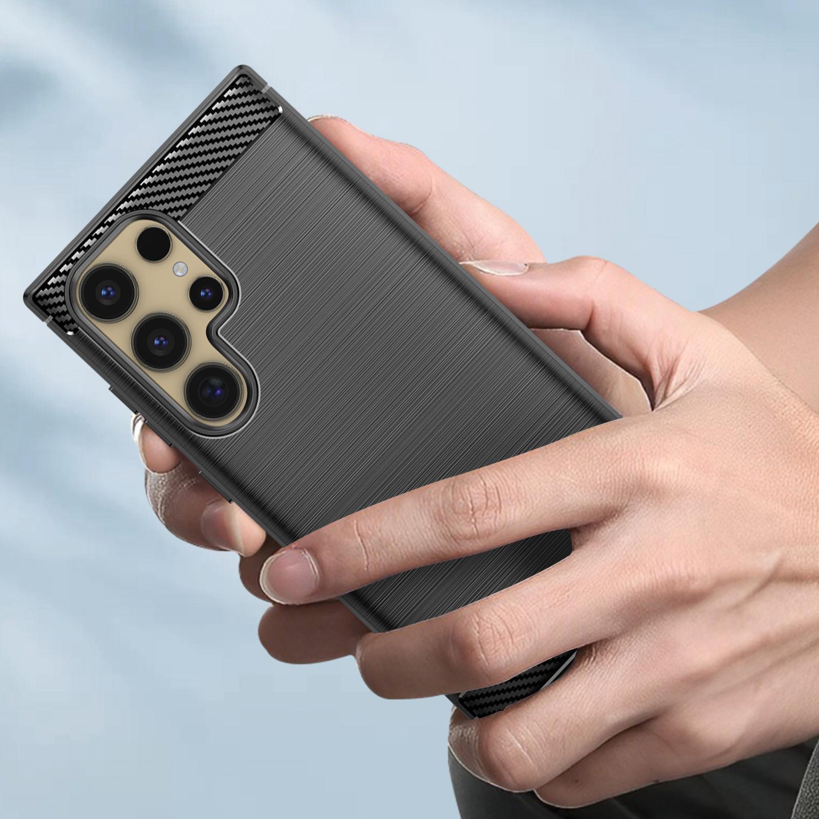 Avizar Carbon Hülle Samsung S24 Ultra Schwarz