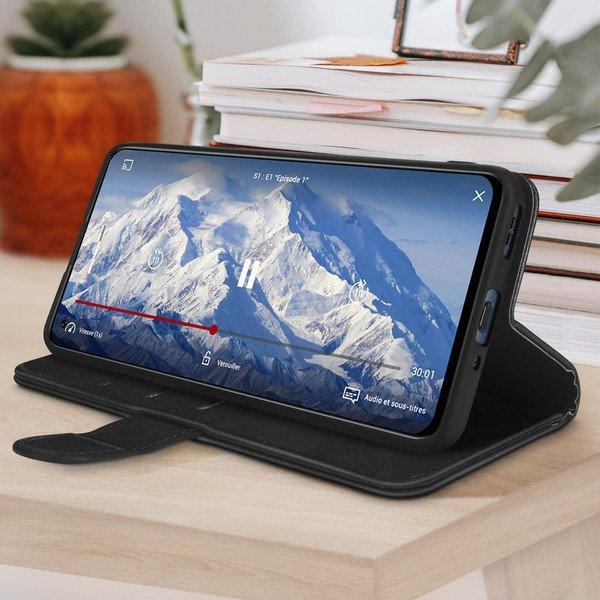 Avizar Book Cover Asus Zenfone 10 und 9 Schwarz