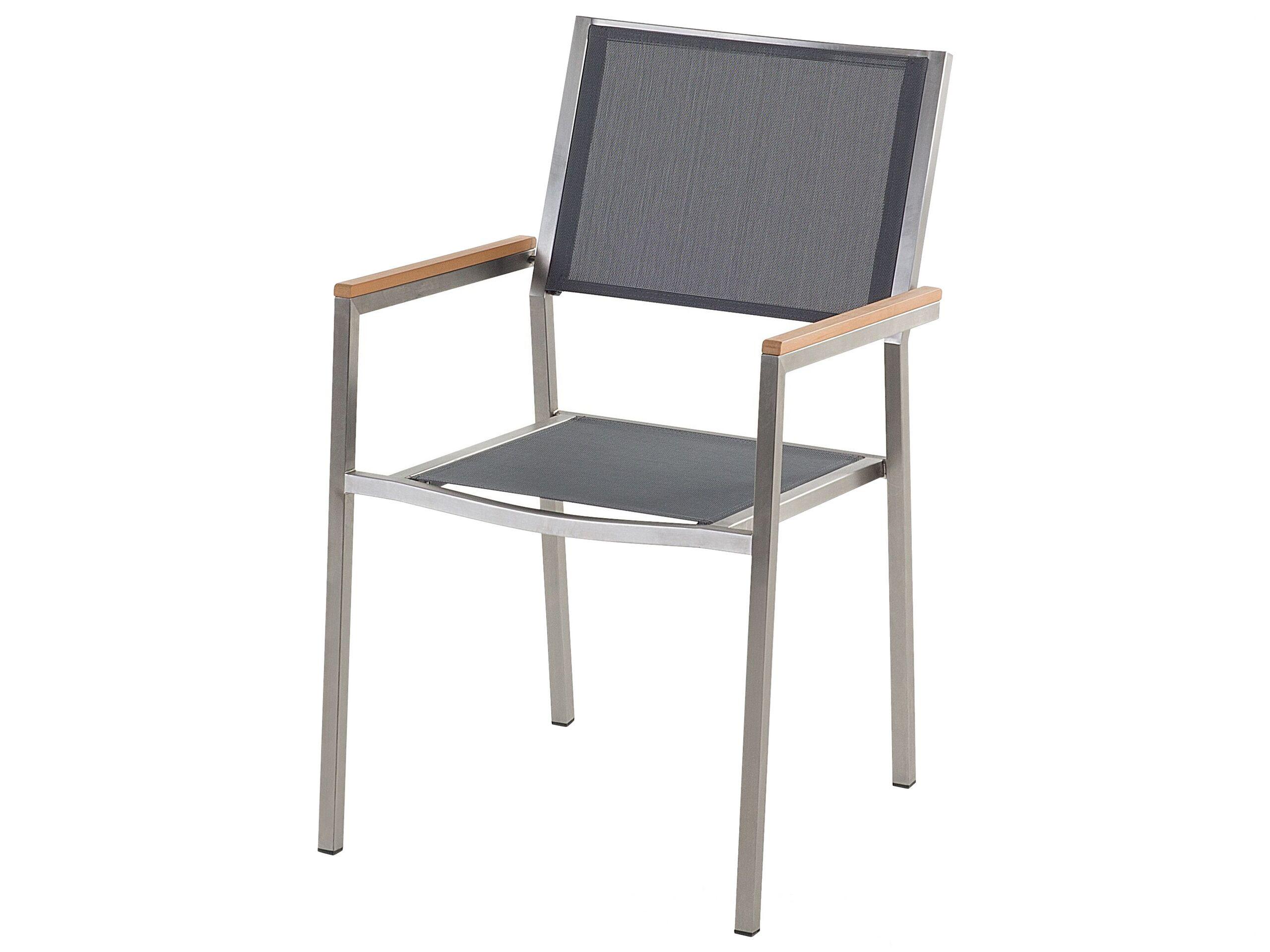 Beliani Garten-Essgruppe für 6 Personen aus Granit Industriell GROSSETO