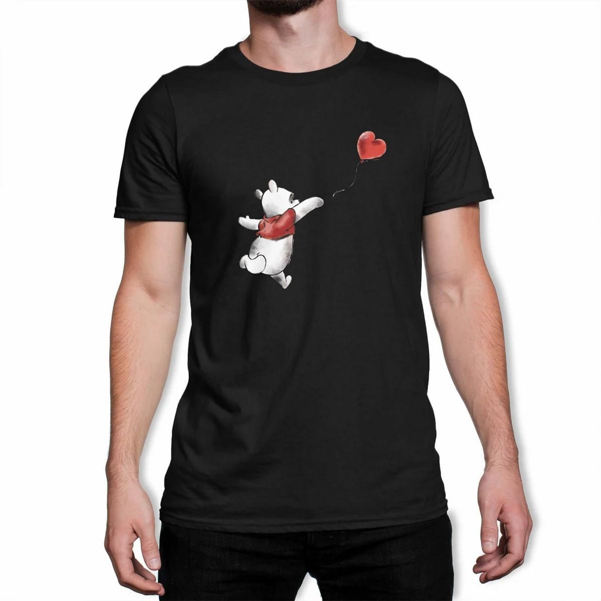 Winnie the Pooh Herz Ballon Print T-Shirt