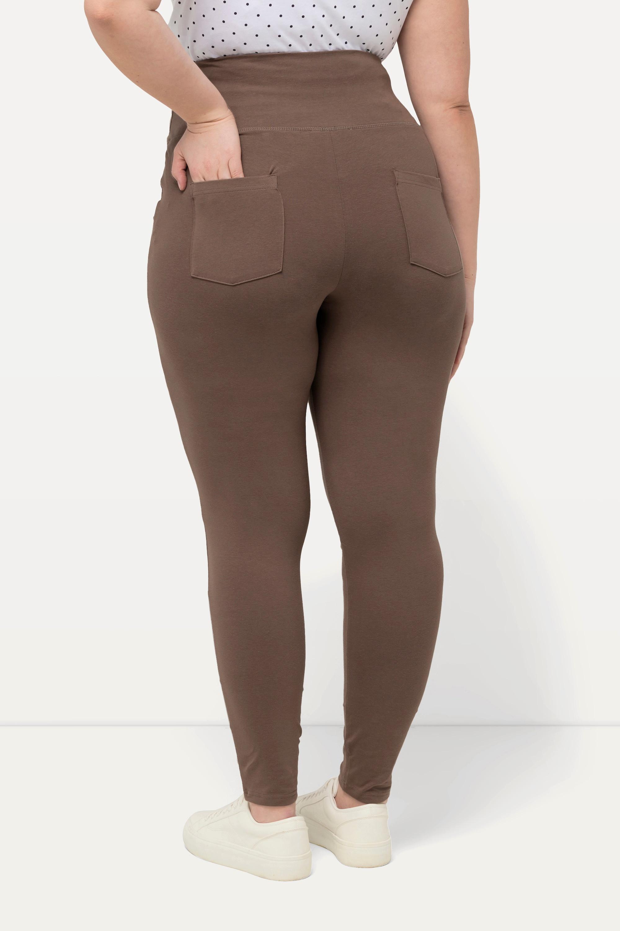 Ulla Popken Bellieva Leggings Breiter Elastikbund Skinny Fit Biobaumwolle GOTS