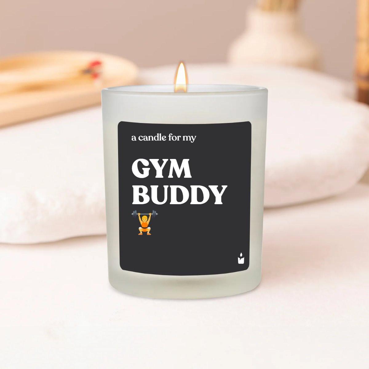 CandleHand Duftkerze Woody a candle for my gym buddy