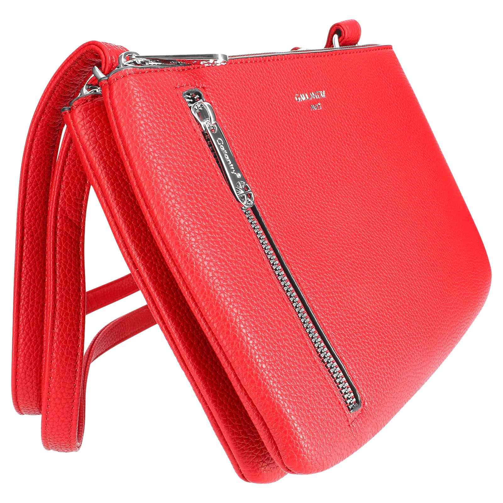 Gallantry Rote Handtasche aus genarbtem Kunstleder