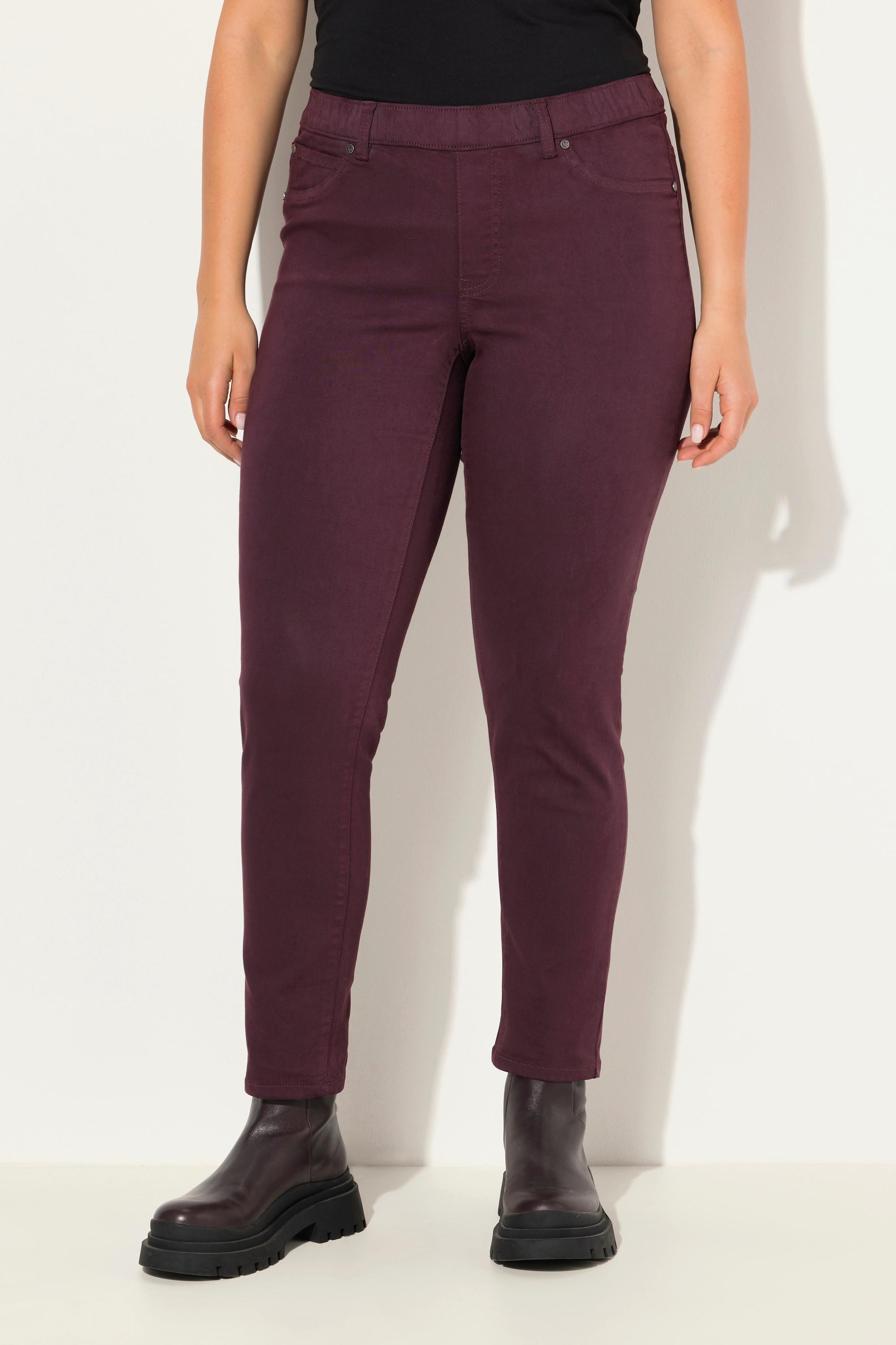 Ulla Popken Schlupfjeans Sienna Schmales Bein Elastikbund