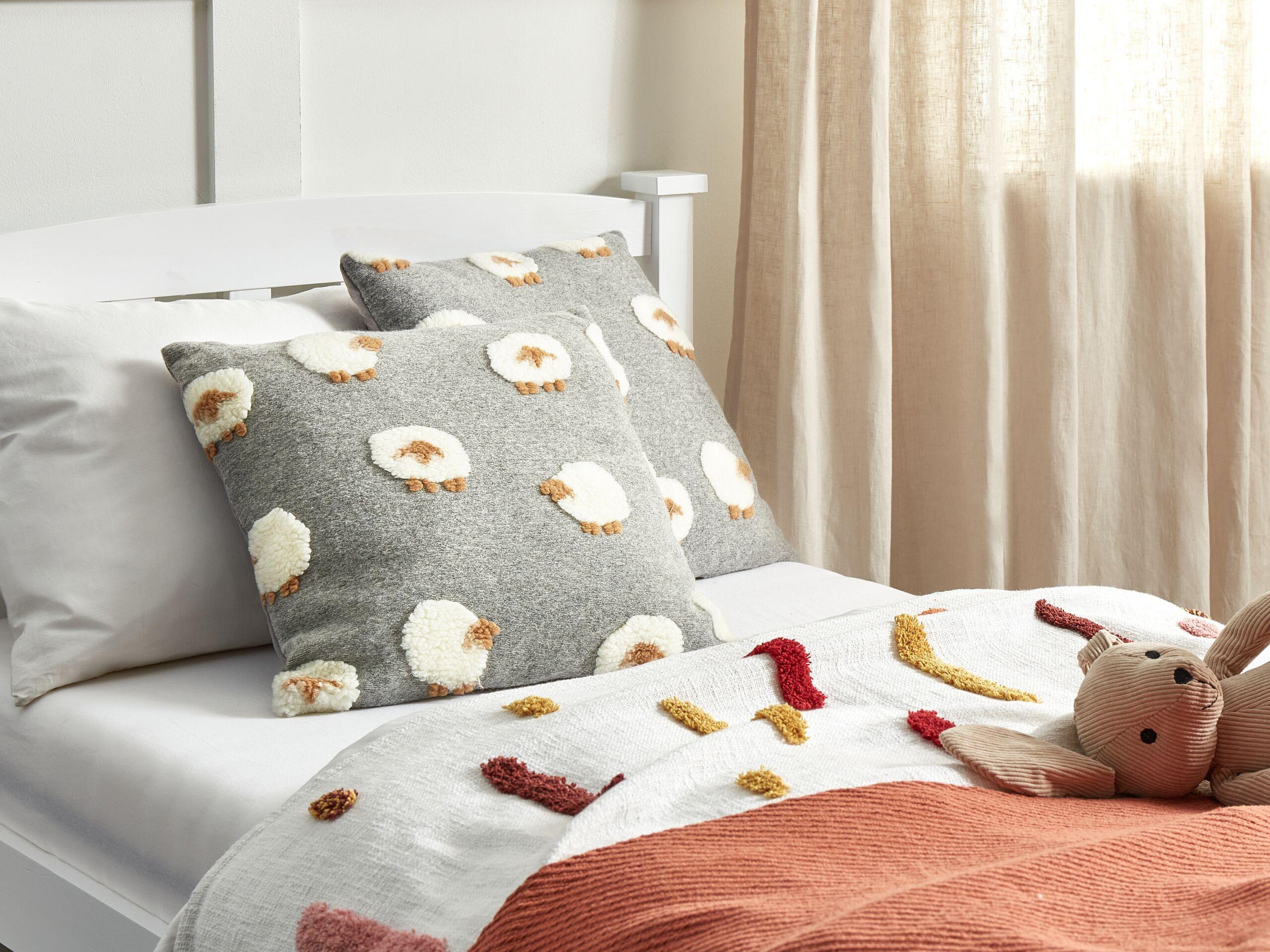 Beliani Dekokissen 2er Set aus Polyester Modern EINADIA