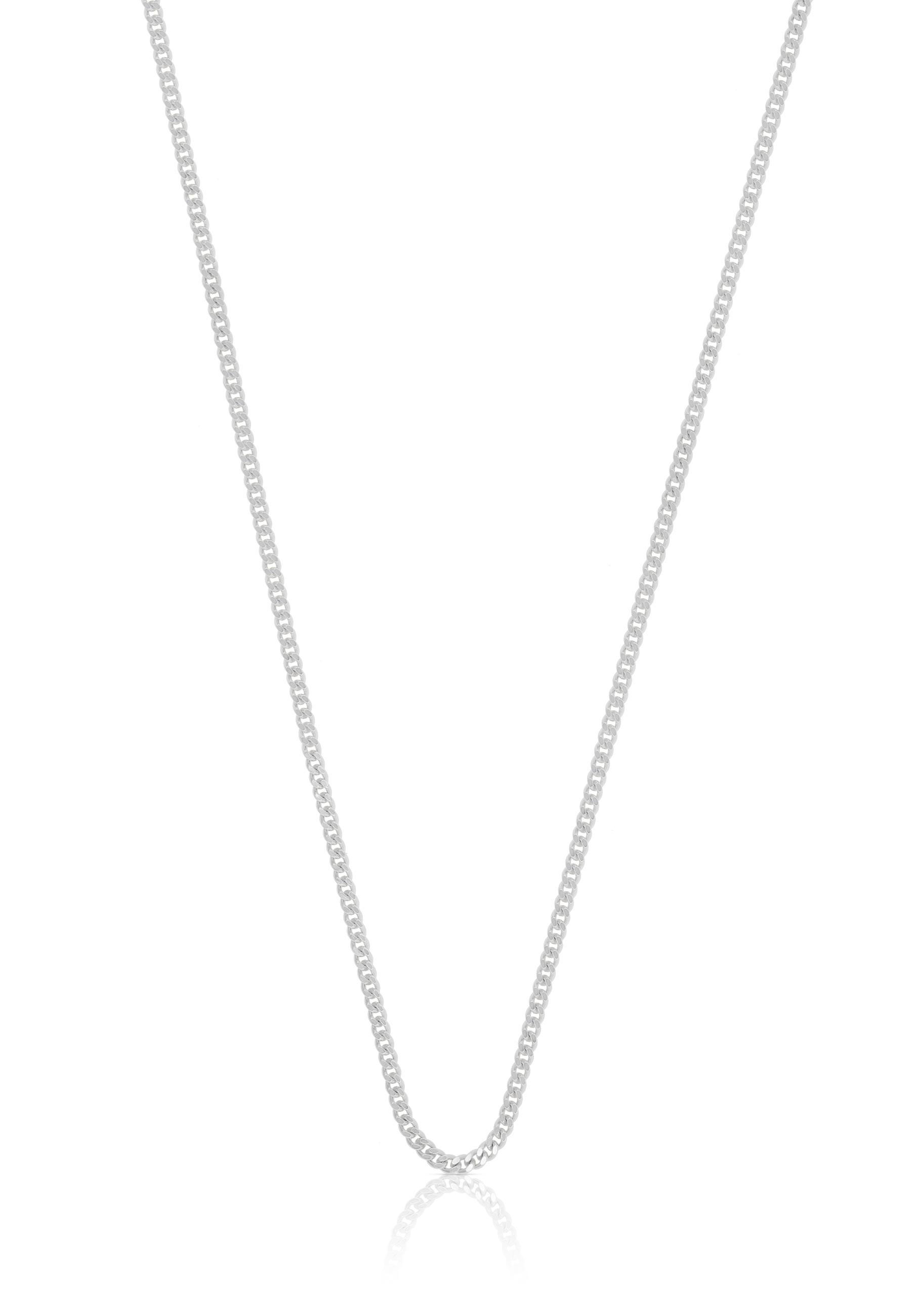 MUAU Schmuck Collier Panzer Weissgold 375, 1.4mm, 45cm