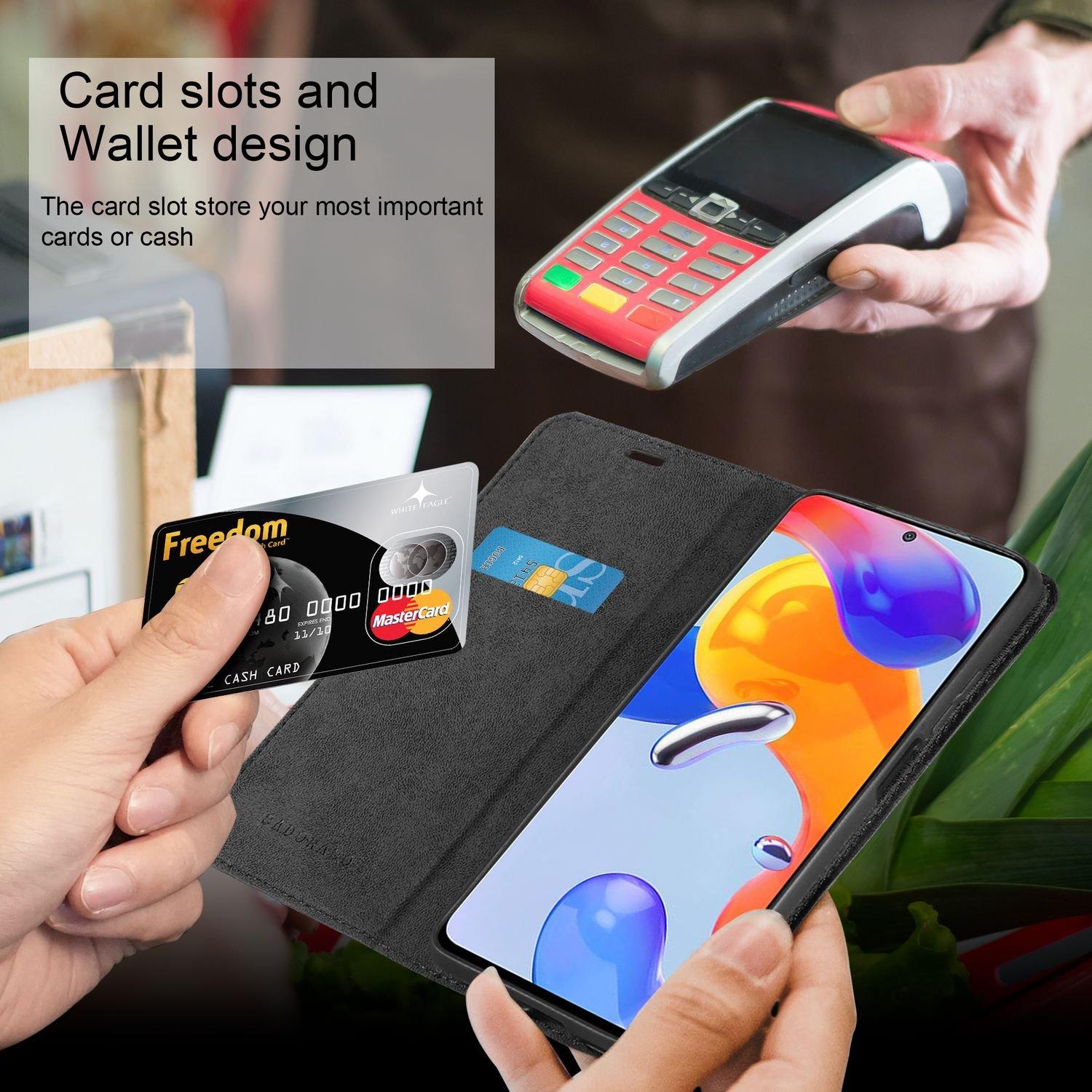 Cadorabo Hülle für Xiaomi RedMi NOTE 11 PRO+ Magnetverschluss, Kartenfach