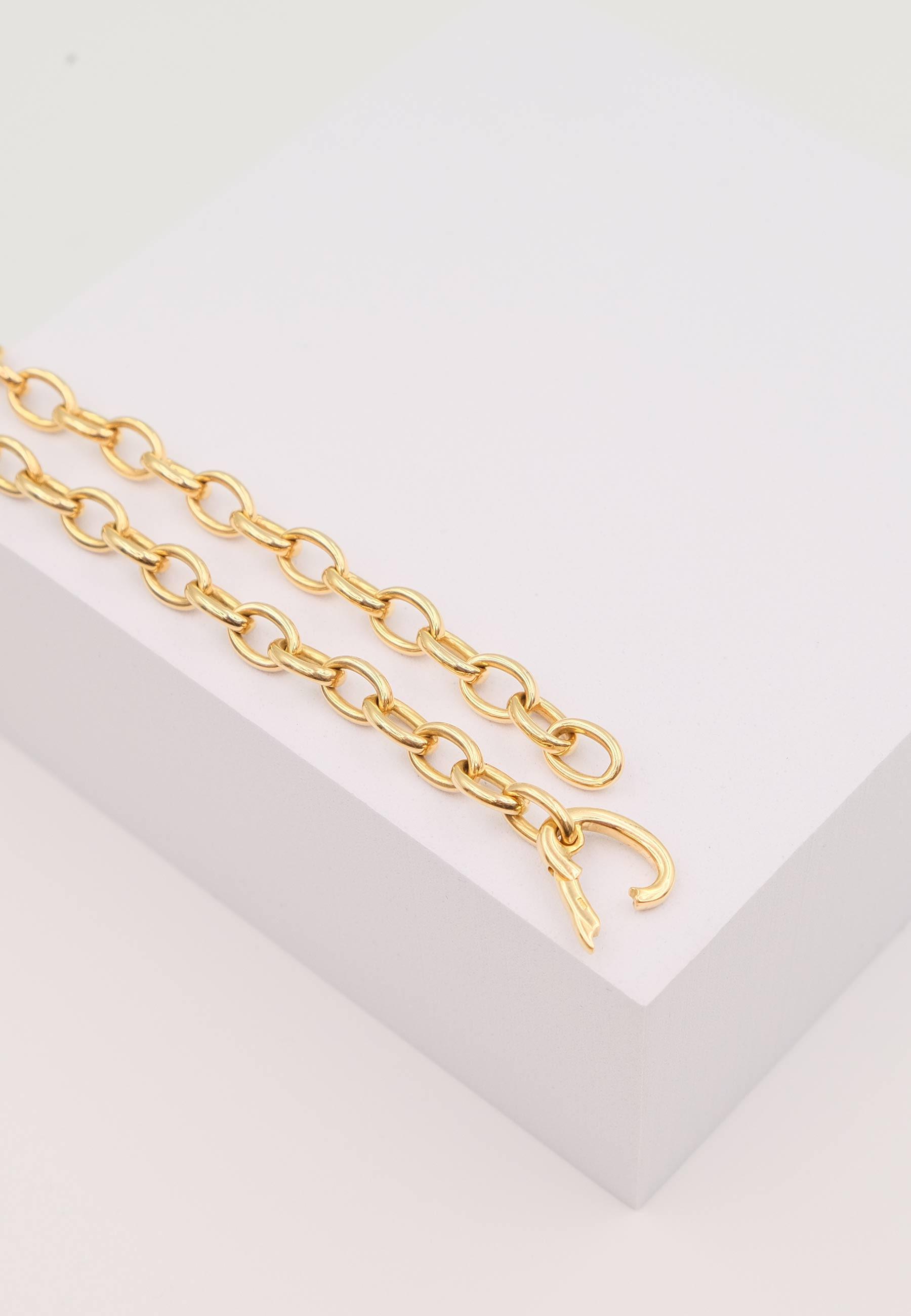 MUAU Schmuck Collier Anker Gelbgold 750 45cm, 6mm