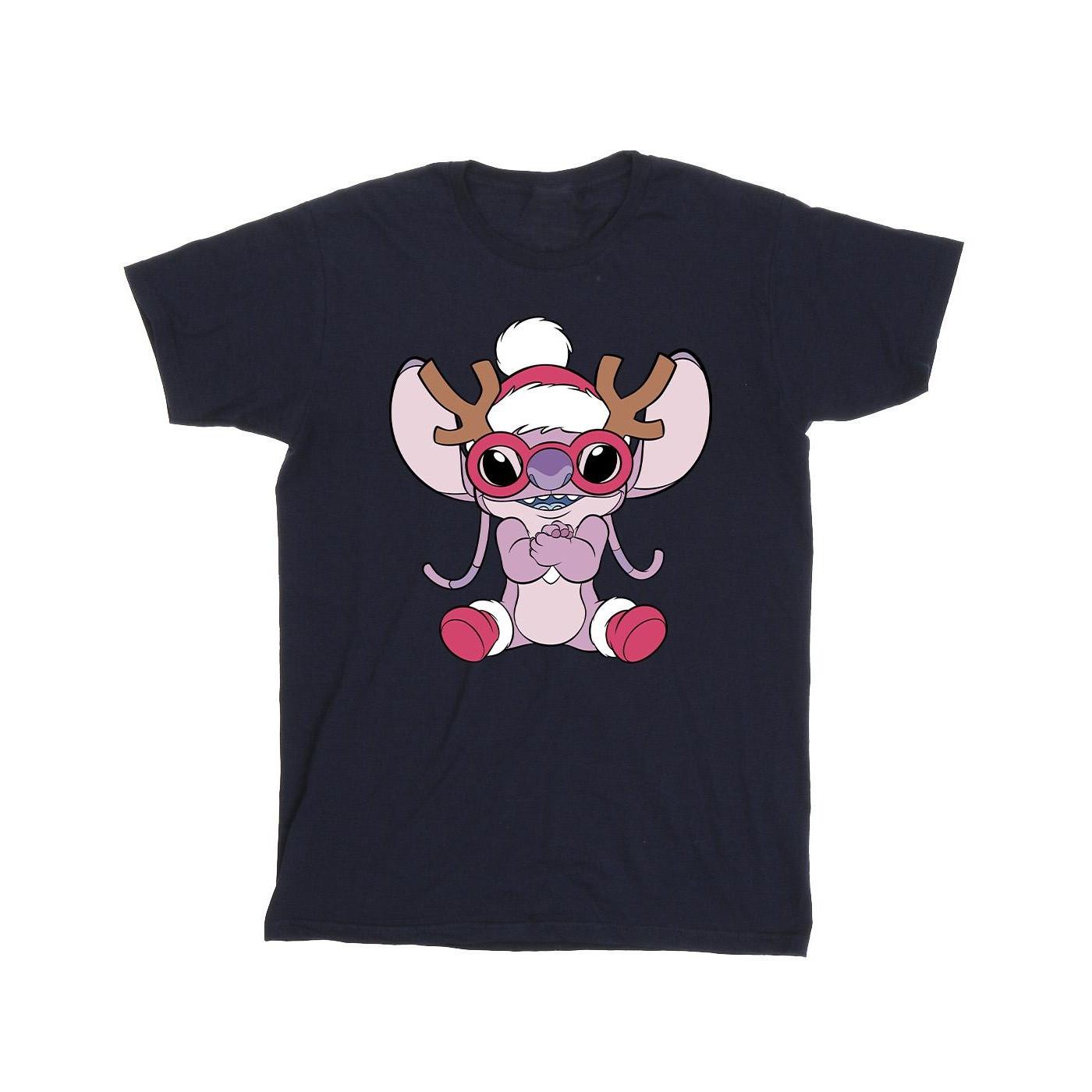 Disney Stitch Angel Weihnachts Print T-Shirt