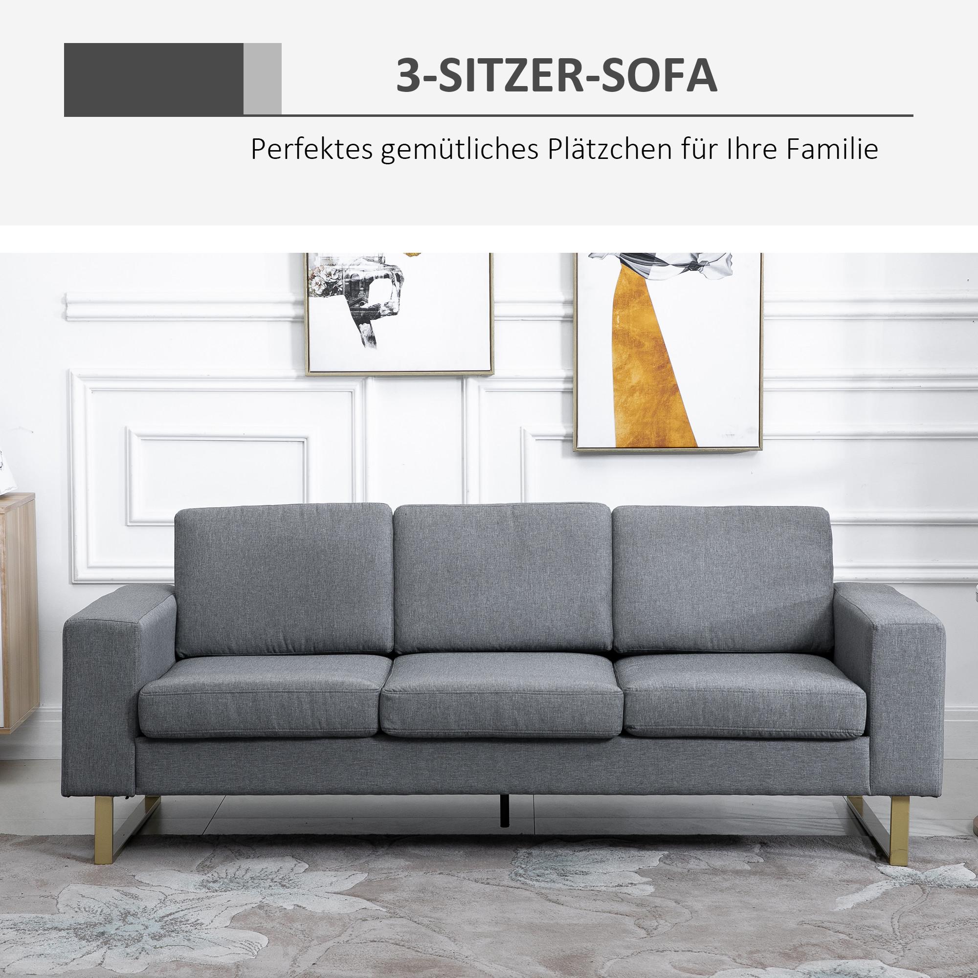 HOMCOM Sofa 3-Sitzer