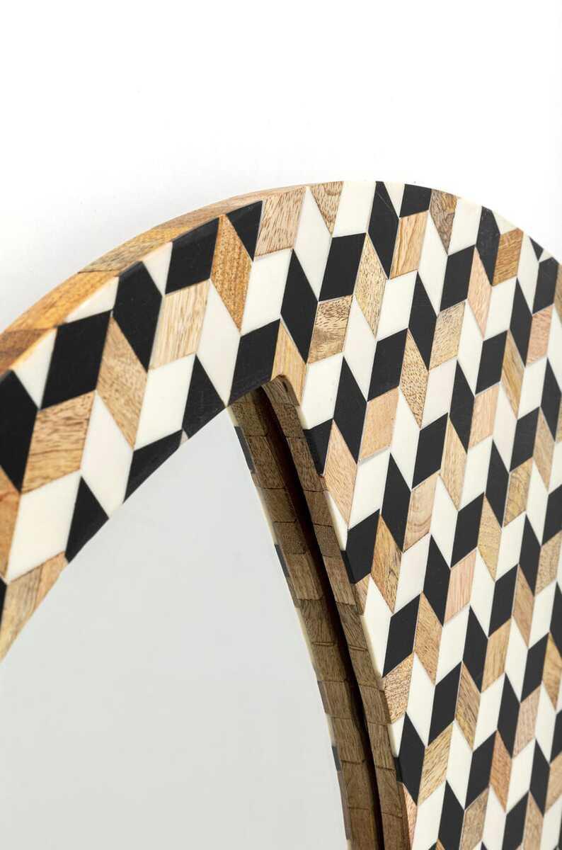 KARE Design Wandspiegel Tahiti rund