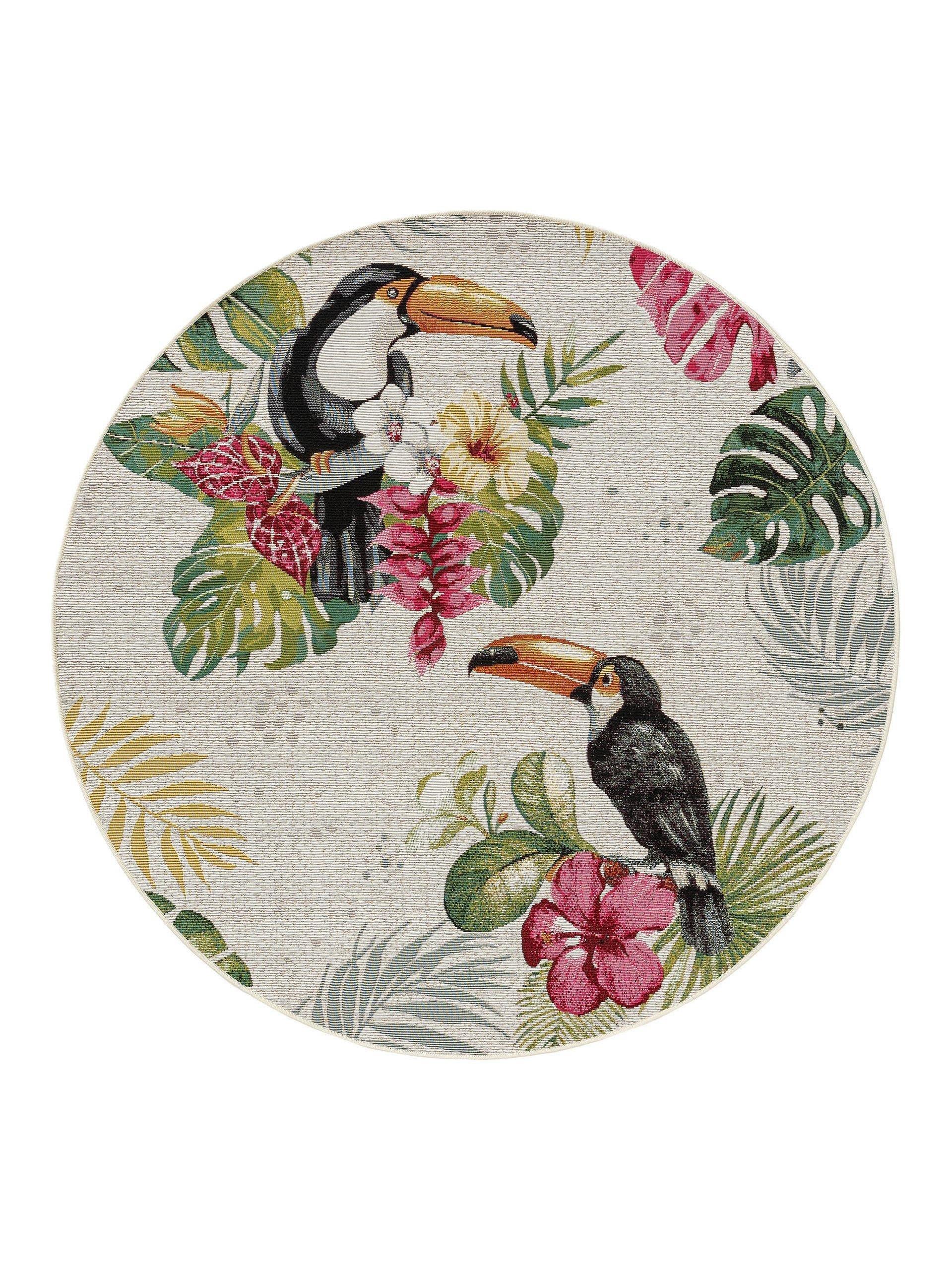 Benuta In- & Outdoor-Teppich rund Artis Multicolor