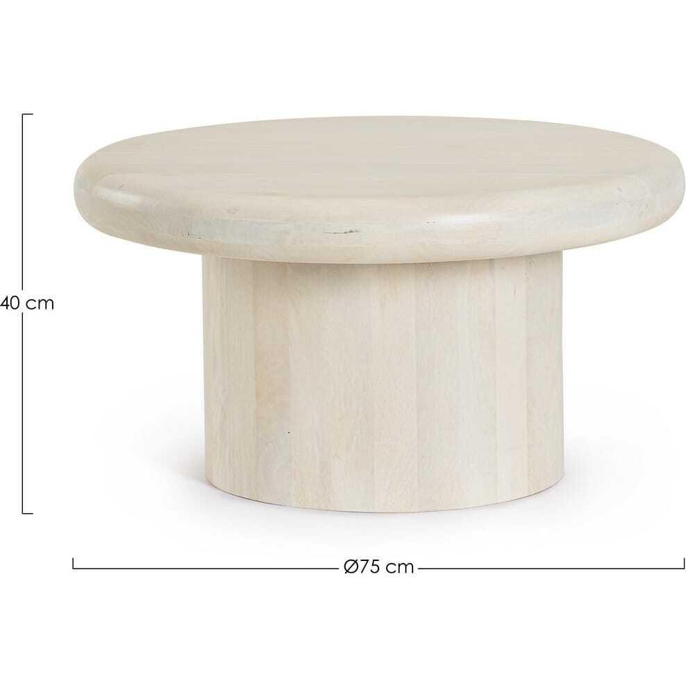 mutoni Couchtisch Lopez natur rund 75