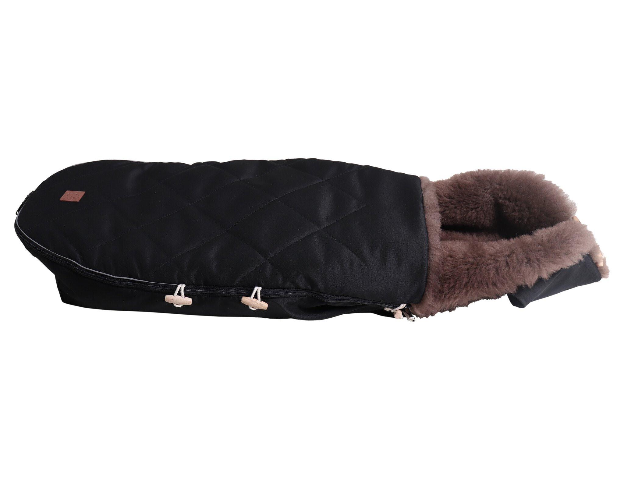 Kaiser Lammfell Fusssack Toffee black