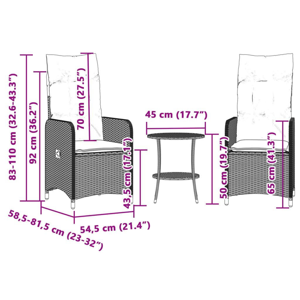 VidaXL Outdoor relaxsessel poly-rattan
