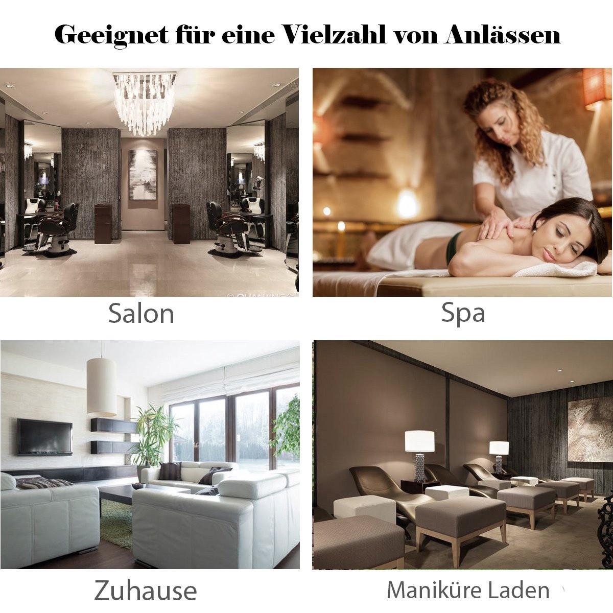 B2X Pediküre Hocker mit Verstellbarer Sitzhöhe Fußhocker für Nagelpflege in Salons Spa Schwarz