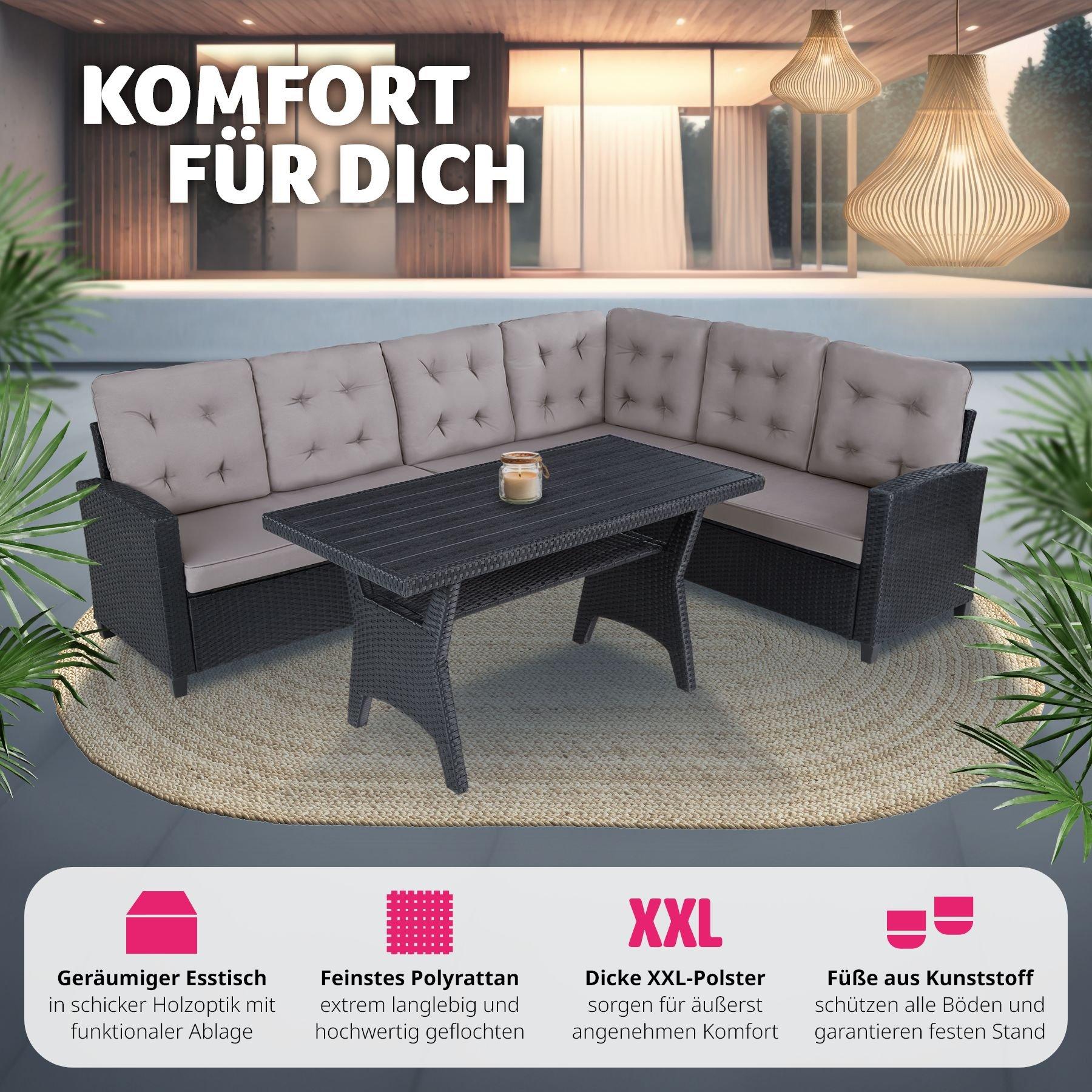 Tectake Rattan Lounge Catania