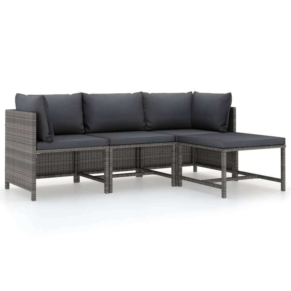 VidaXL Garten-sofagarnitur poly-rattan