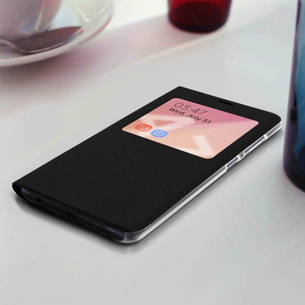 Avizar Flip View Cover Galaxy A71 Schwarz