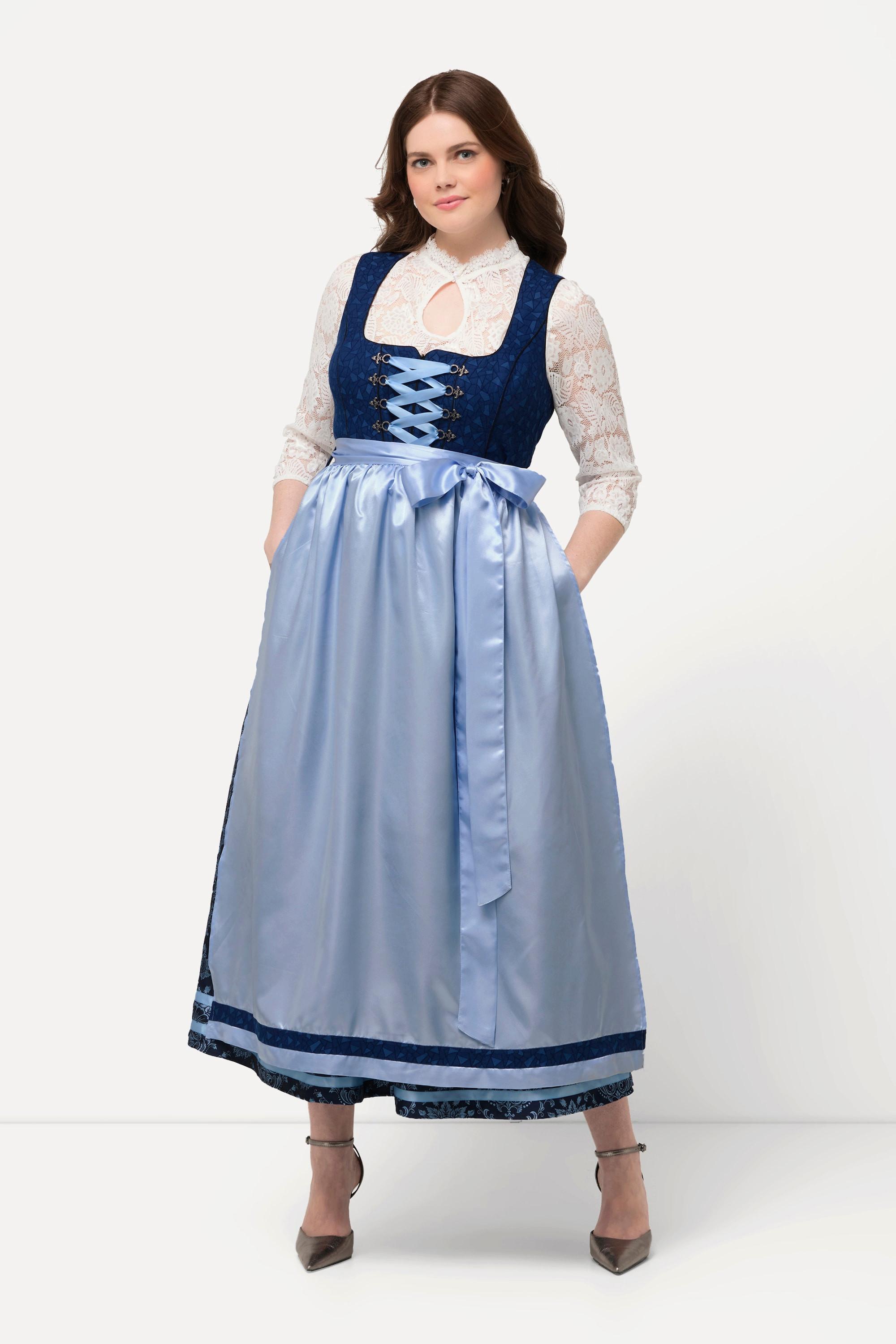 Ulla Popken Dirndl Reißverschluss Carree-Ausschnitt