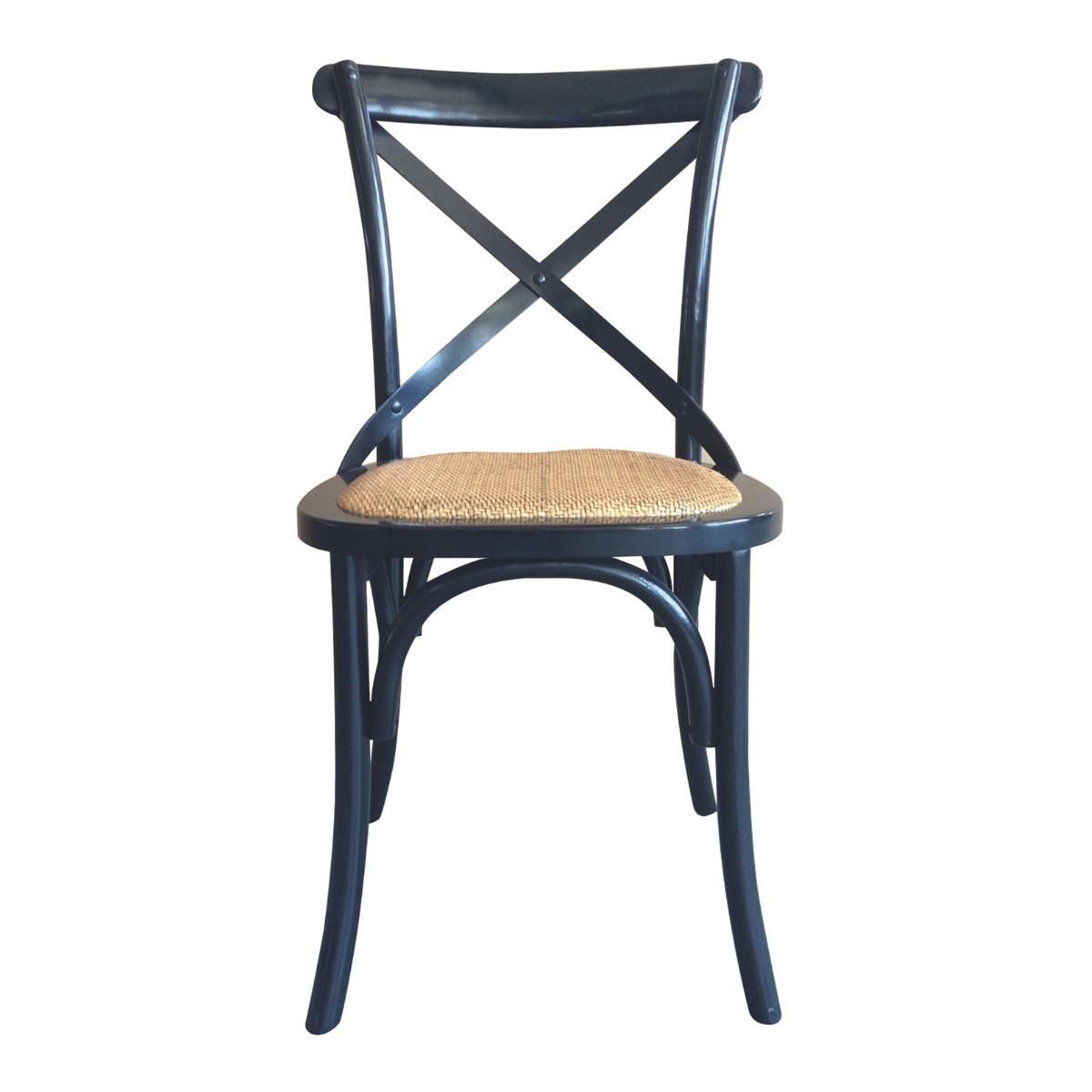 Calicosy Set aus 6 Stühlen aus Massivholz und Wiener Geflecht L61 cm - BISTROT