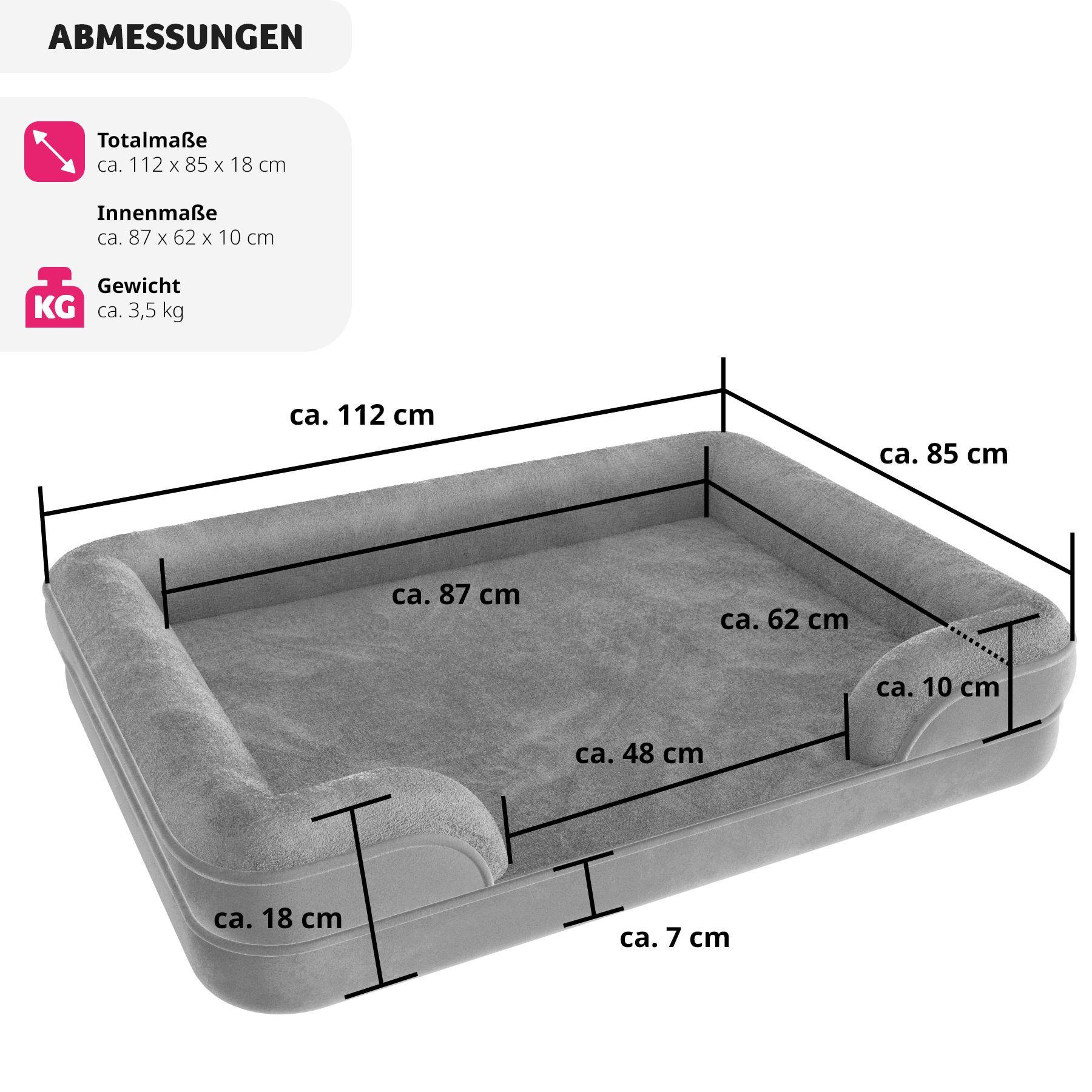 Tectake Orthopädisches Hundebett Kimba XL