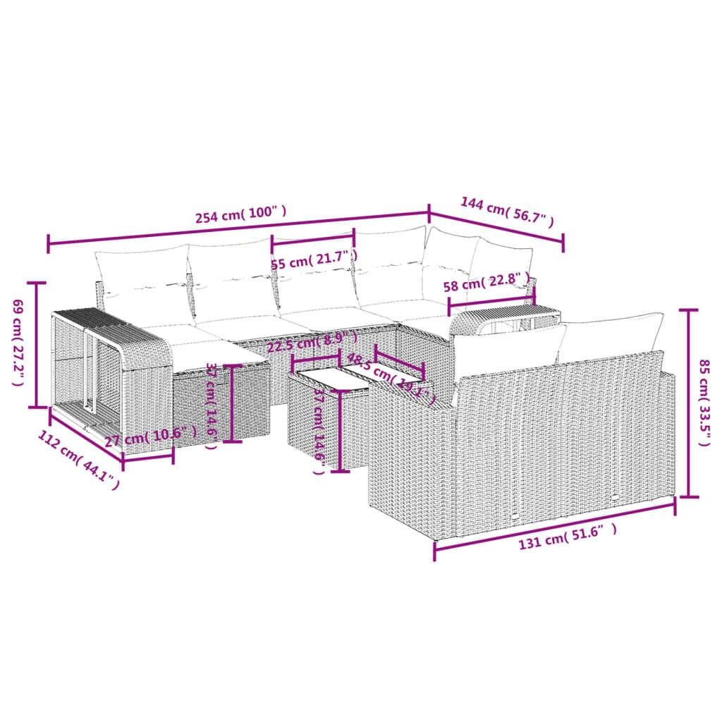 VidaXL Garten sofagarnitur poly-rattan