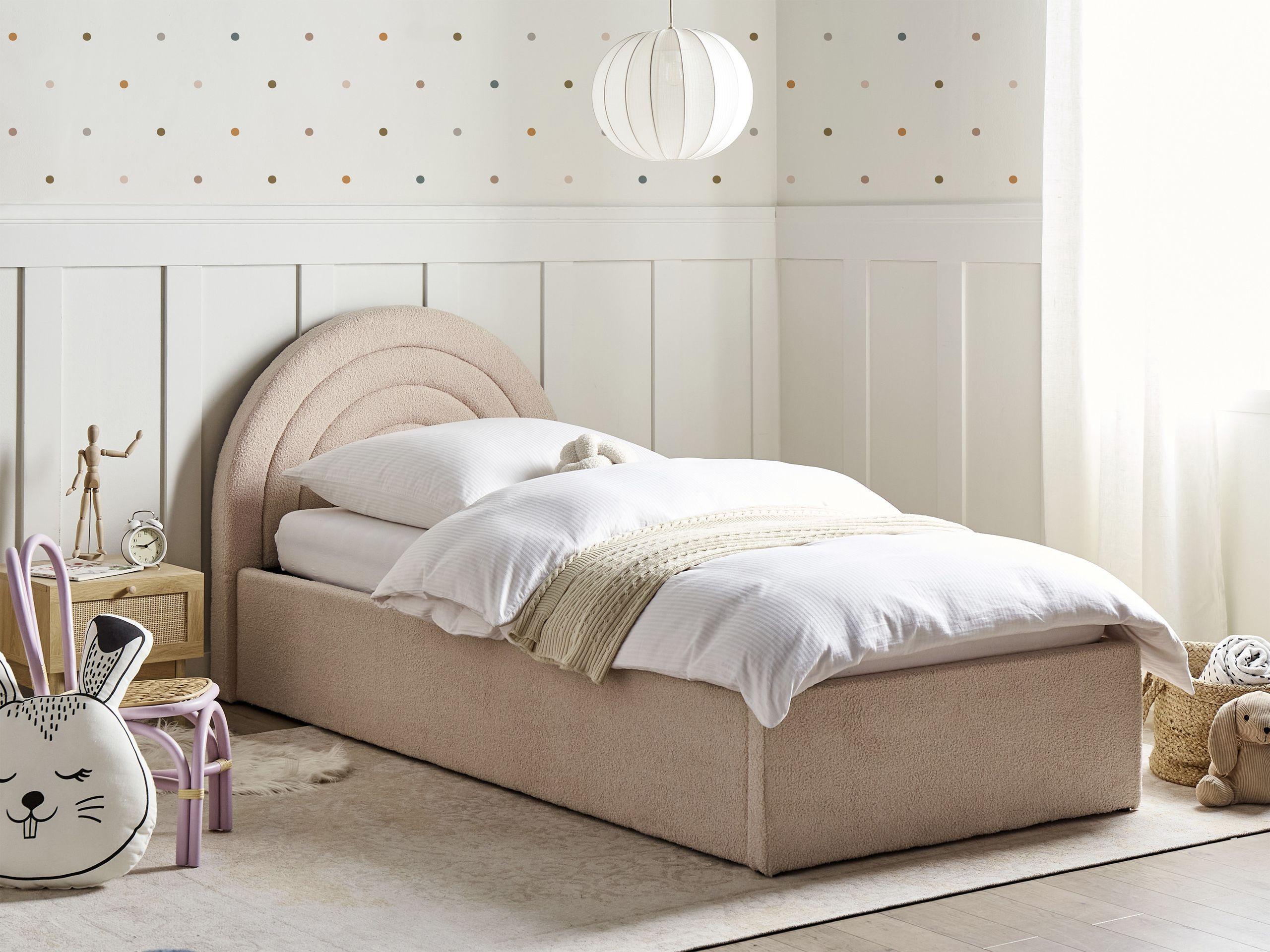 Beliani Kinderbett mit Stauraum aus Bouclé Retro ANET