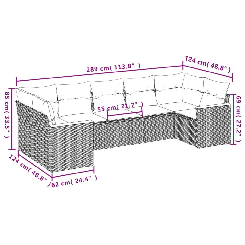 VidaXL Garten sofagarnitur poly-rattan