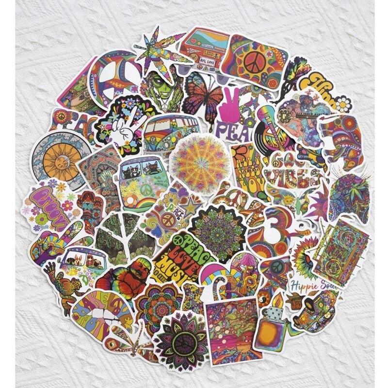 Gameloot 50 Aufkleber mit psychedelischen Motiven