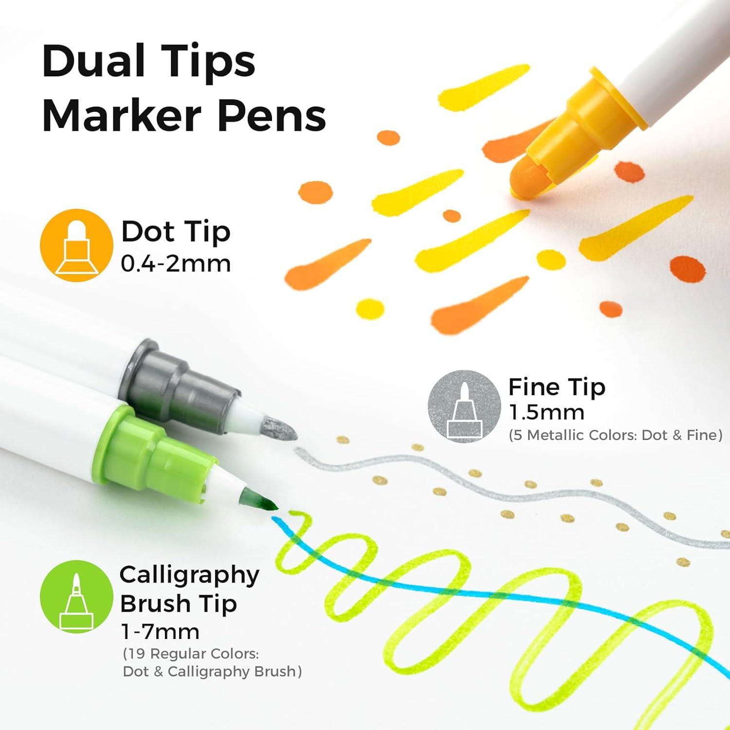 Ohuhu Kumimi Punktmarker für Kinder (24 Stk.)