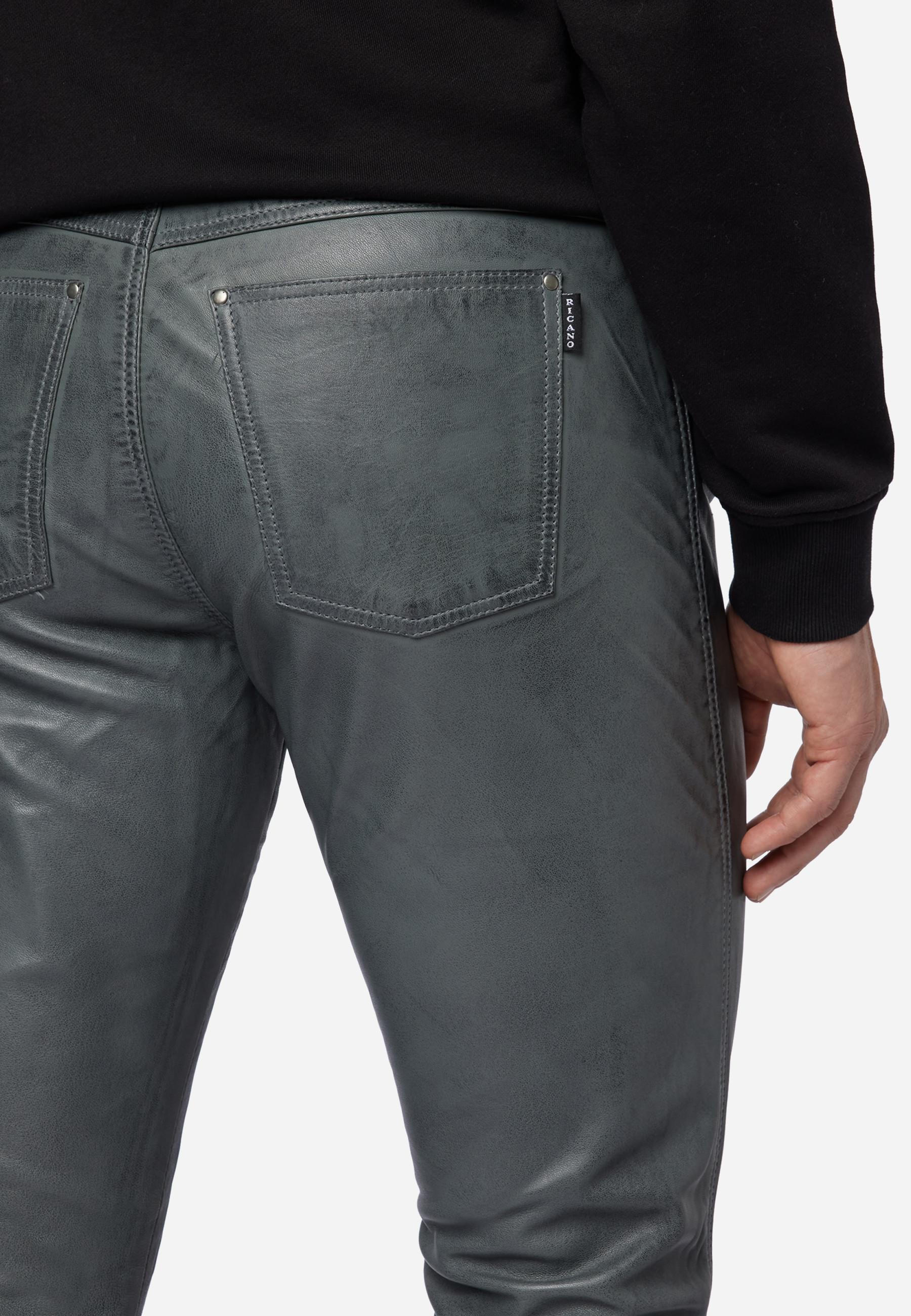RICANO Slim Fit 5-Pocket Lamm Lederhose