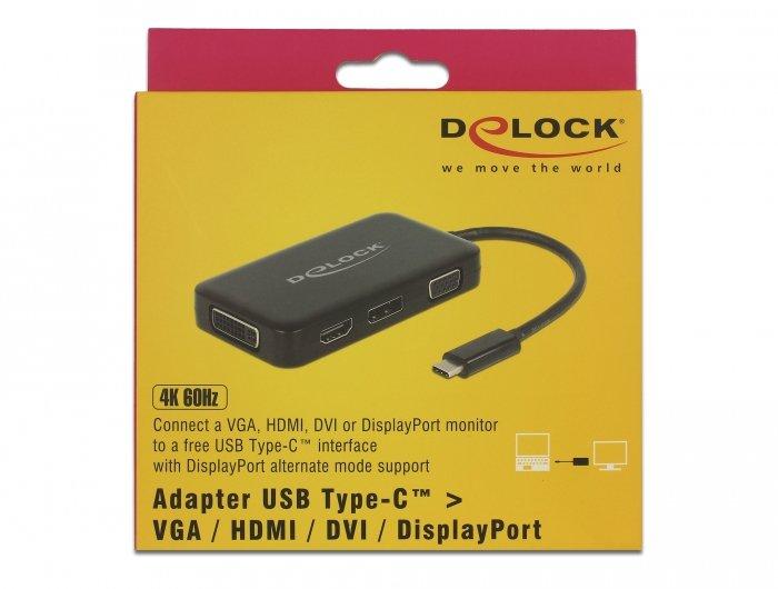 DeLock multiadapter usb-c - dp/dvi-d/hdmi/vga
