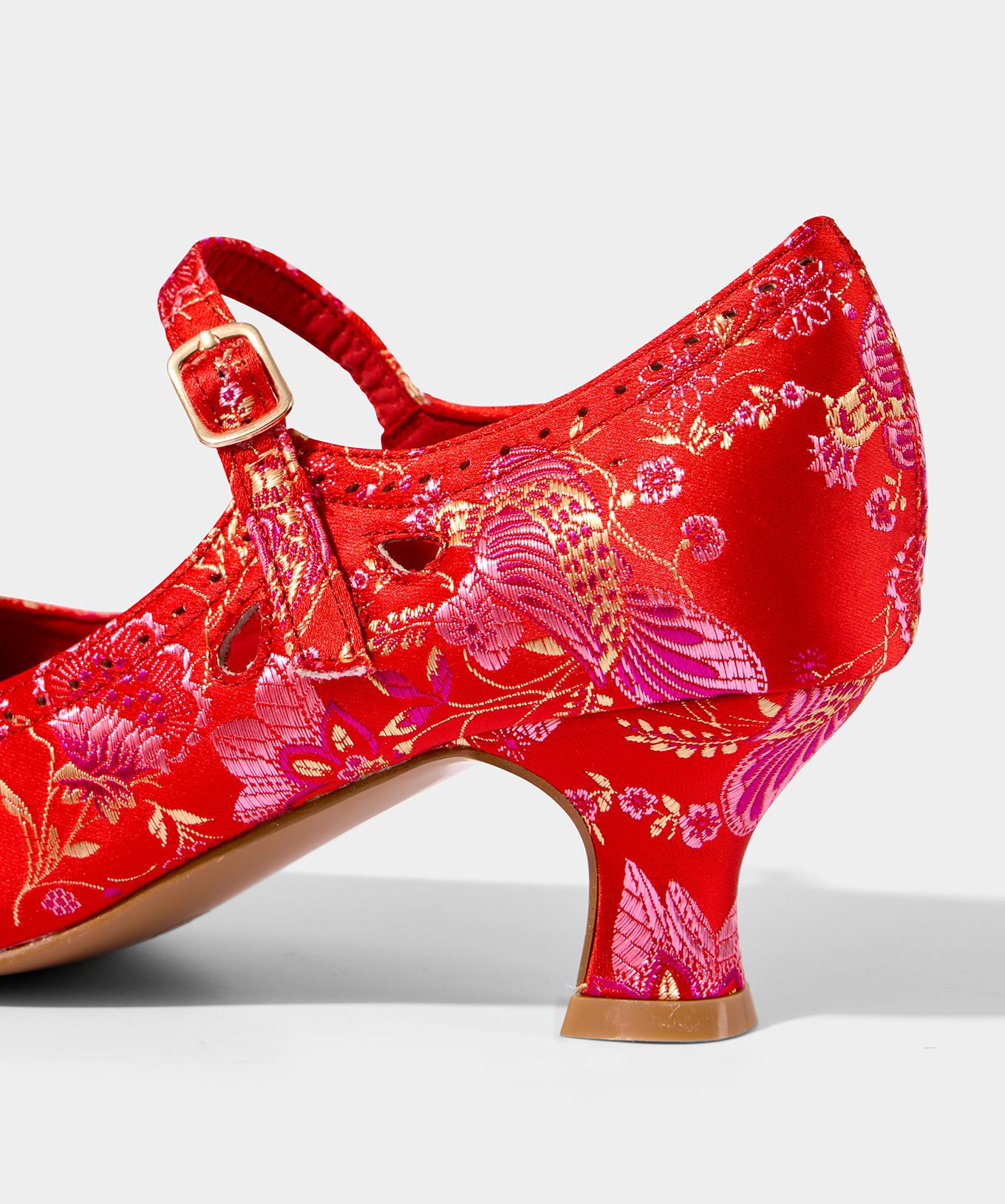 Joe Browns Satin-Jacquard-Mary-Jane-Absätze