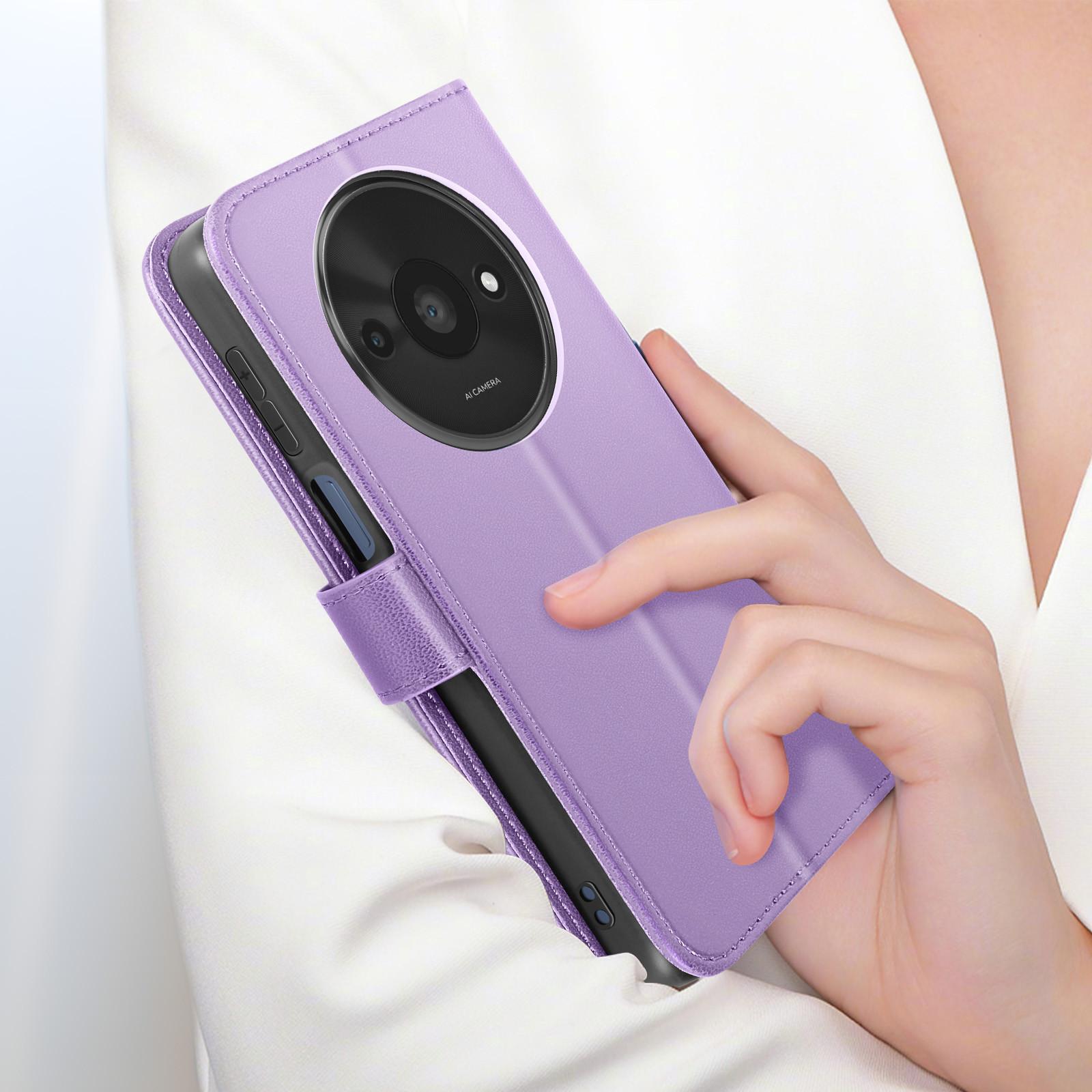 Avizar Xiaomi Redmi A3 Wallet Etui Blasslila