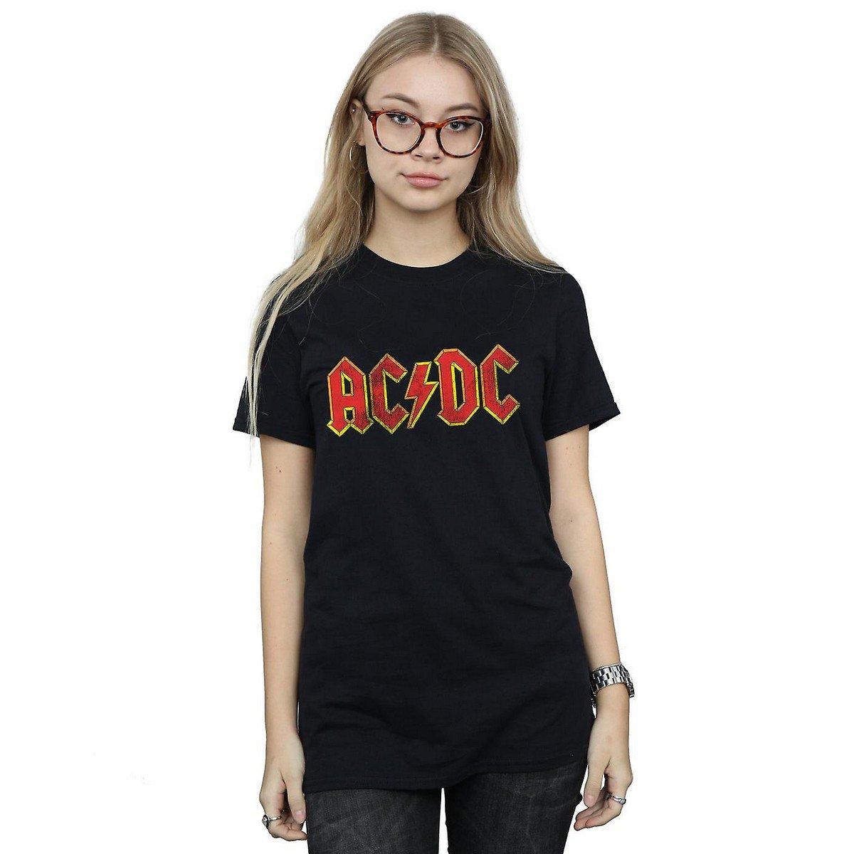 AC/DC Logo Print Loose Fit T-Shirt