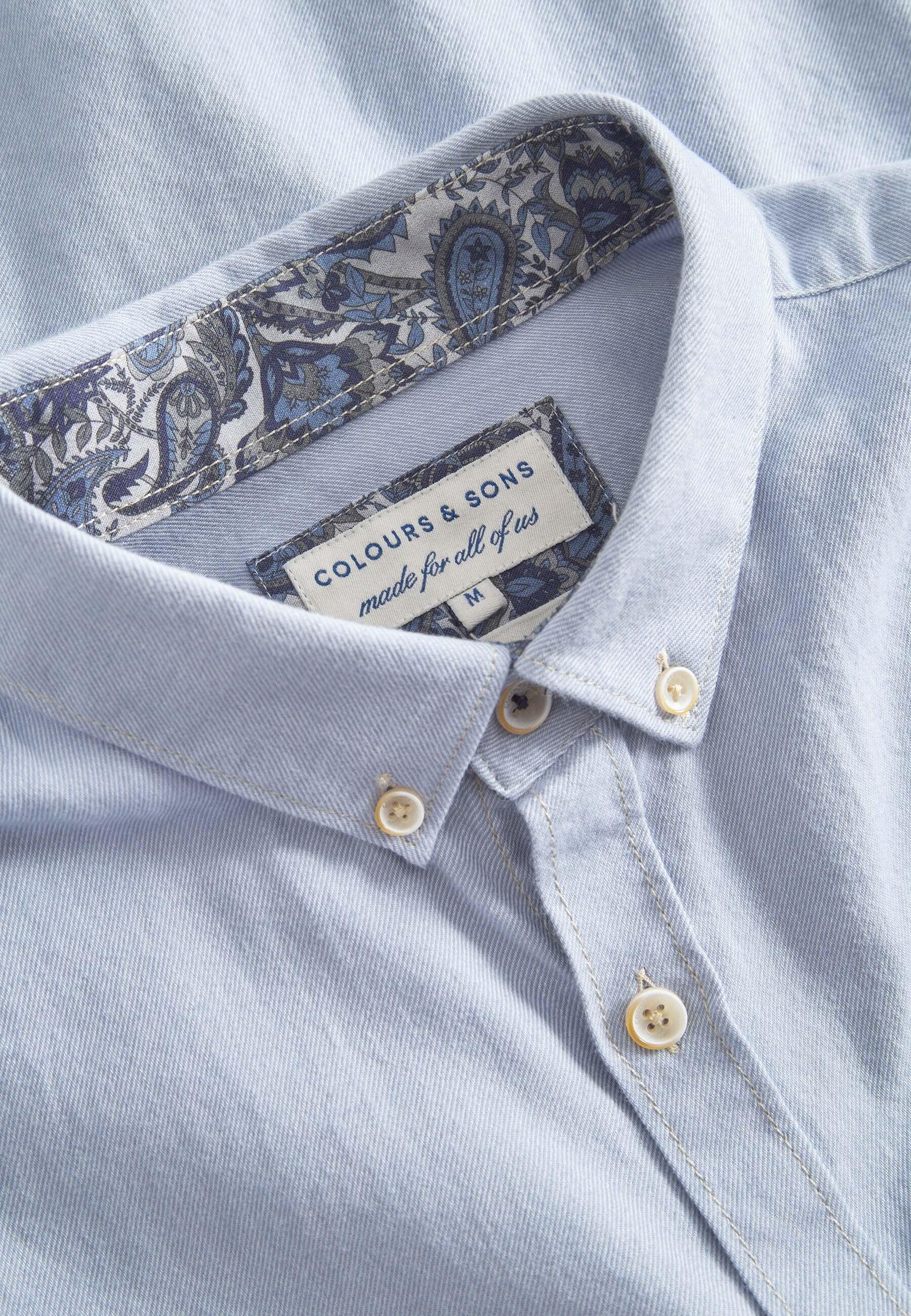Colours & Sons Brushed Twill Langarmhemd