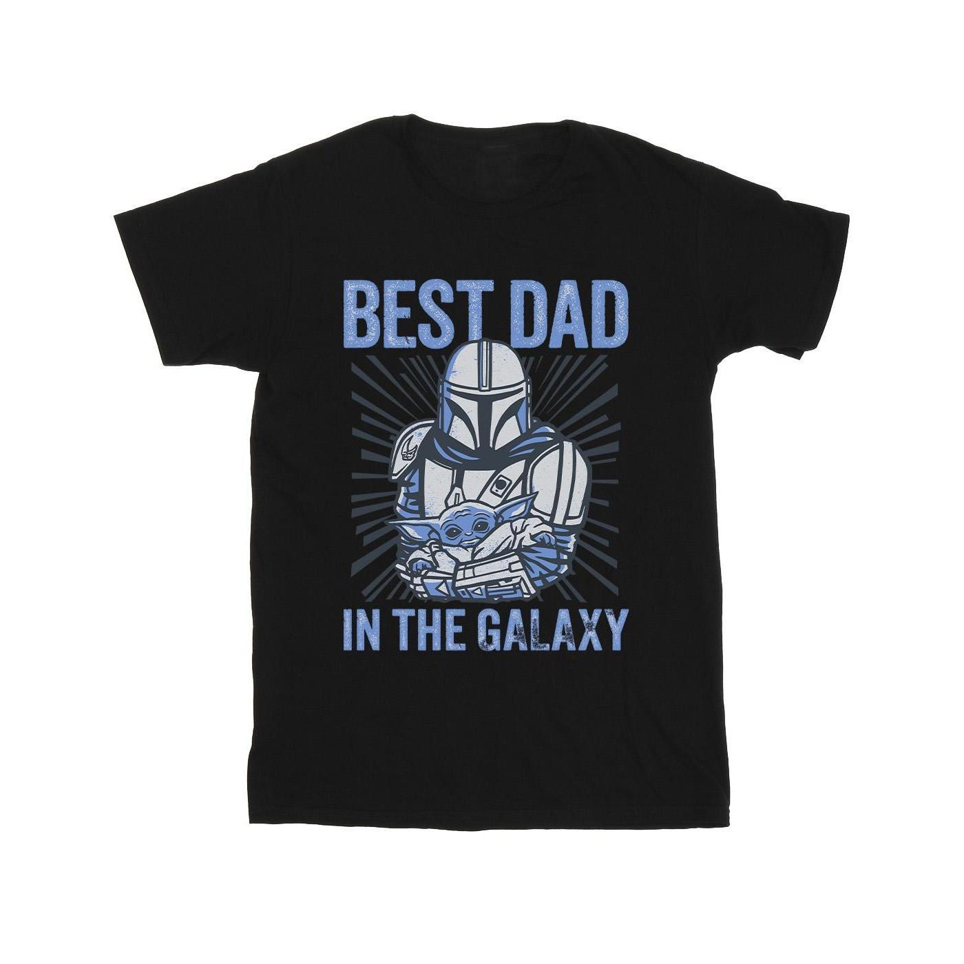 STAR WARS Mandalorian Best Dad Galaxy T-Shirt