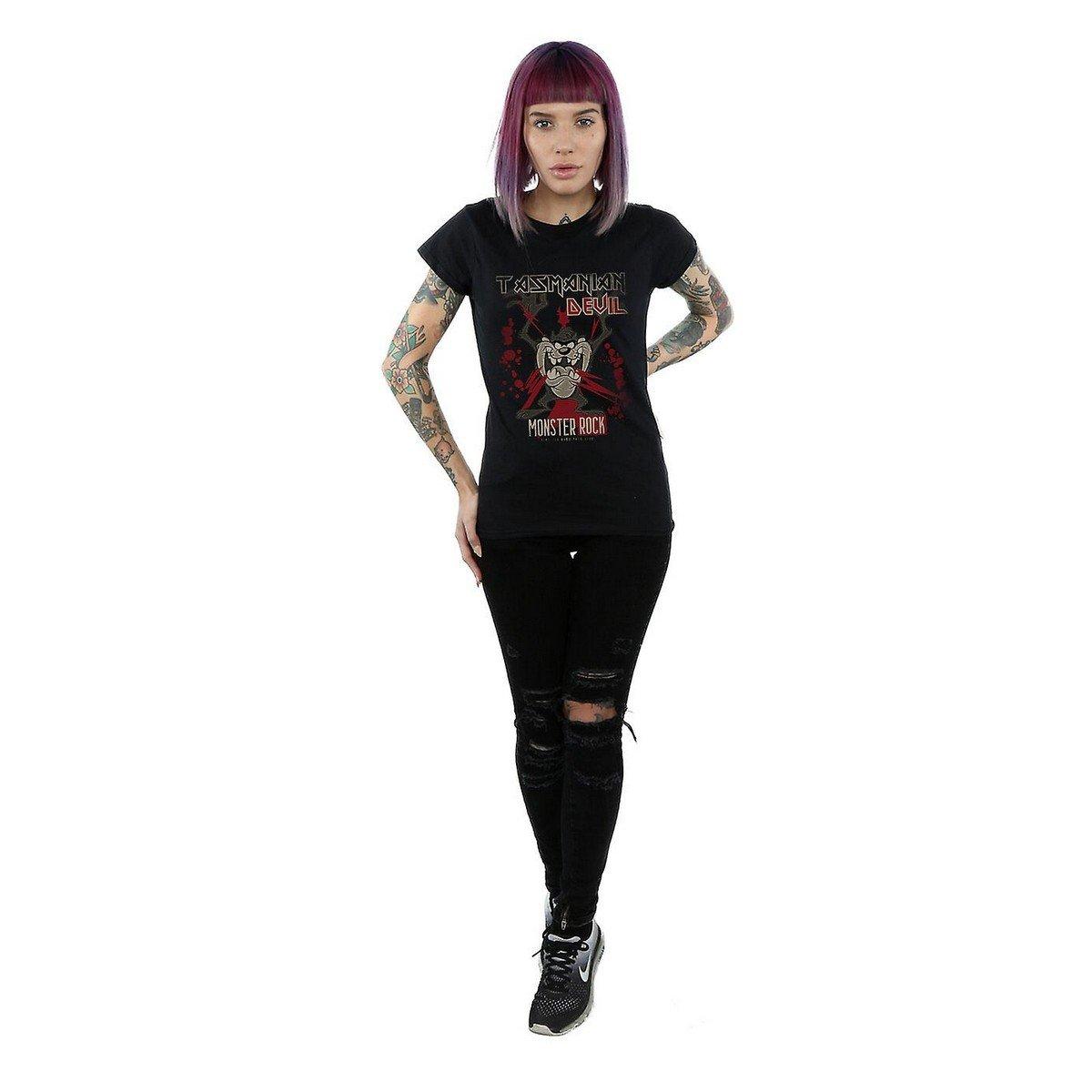 LOONEY TUNES Monster Rock Tasmanian Devil Slim Fit T-Shirt
