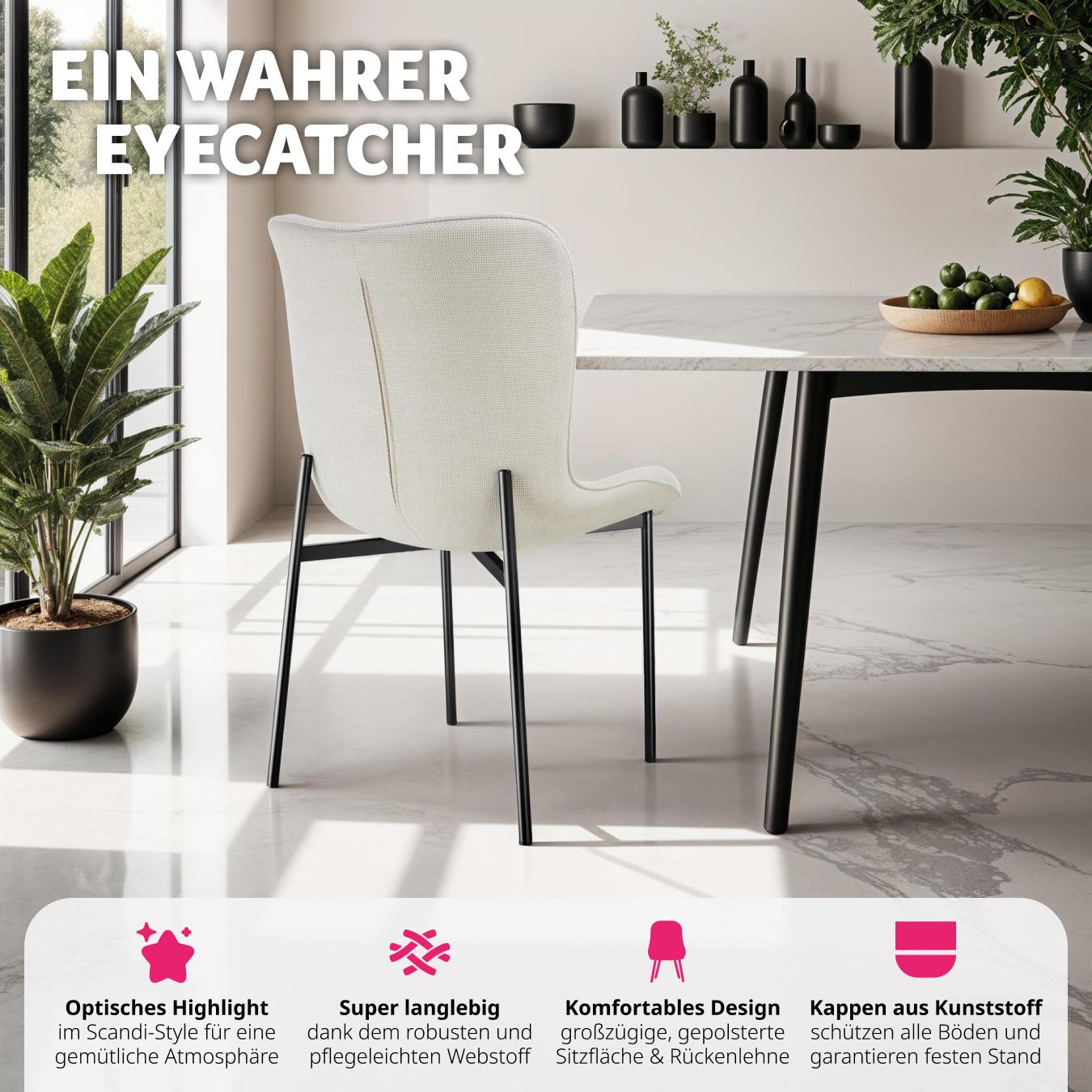 Tectake Polsterstuhl Tessa