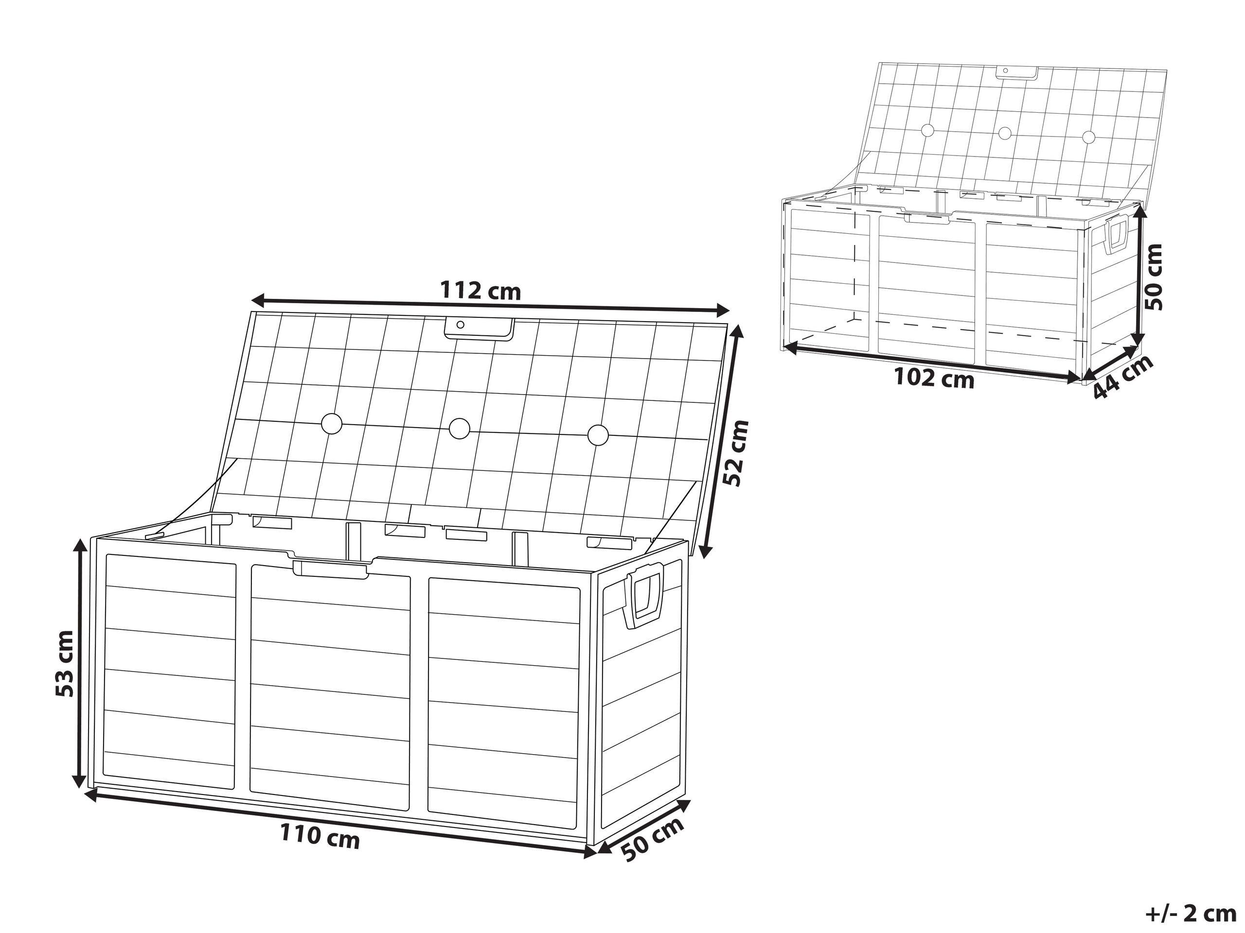 Beliani Aufbewahrungsbox aus Kunststoff LOCARNO