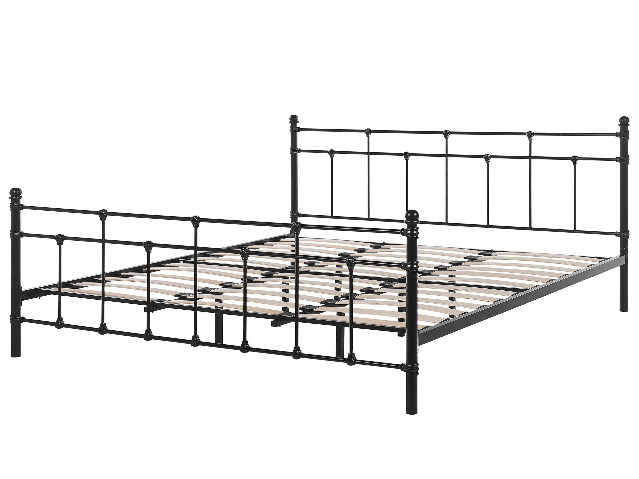 Beliani Bett mit Lattenrost aus Stahl Modern LYNX