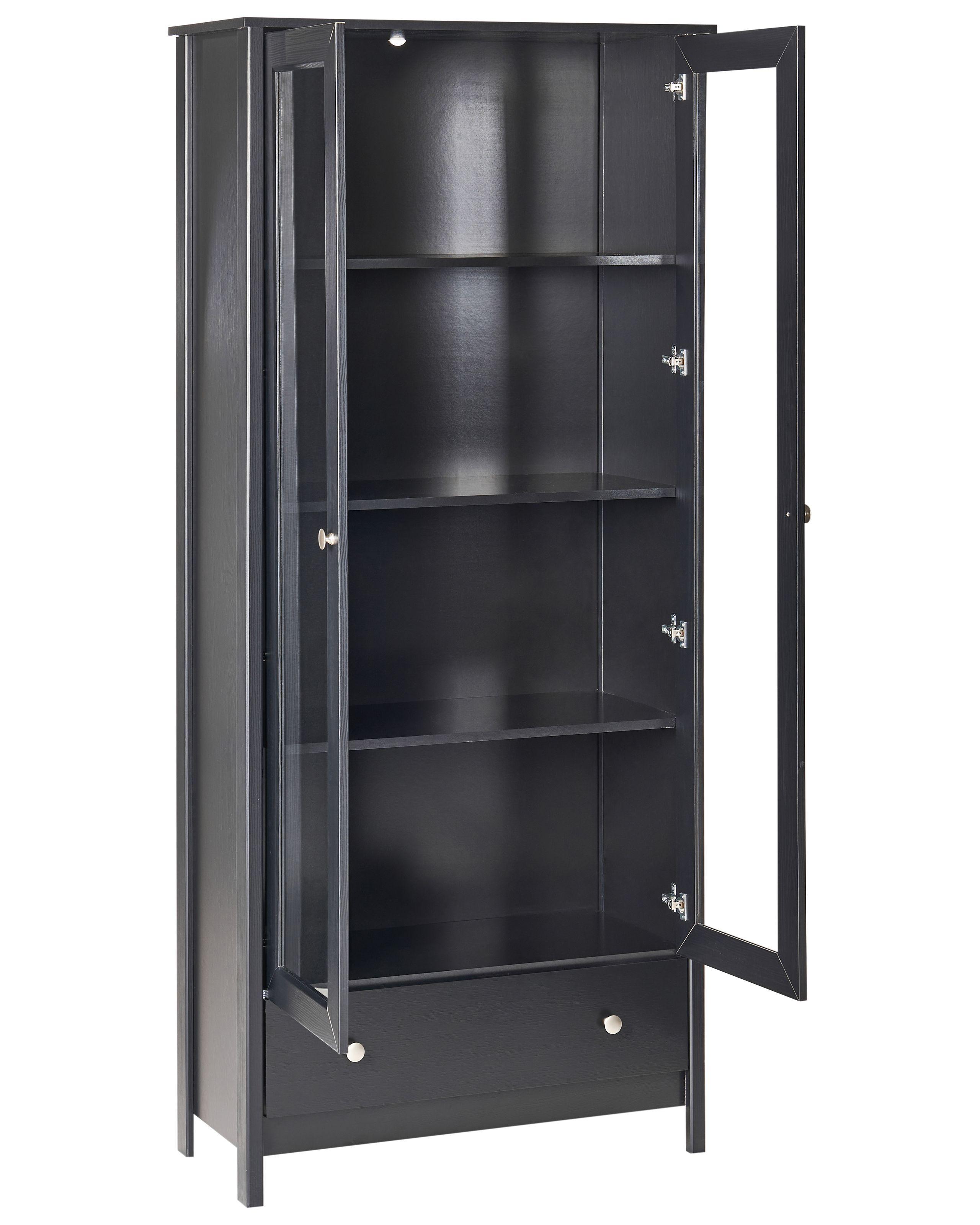 Beliani Vitrine mit Glastüren aus Faserplatte Skandinavisch NORNALUP