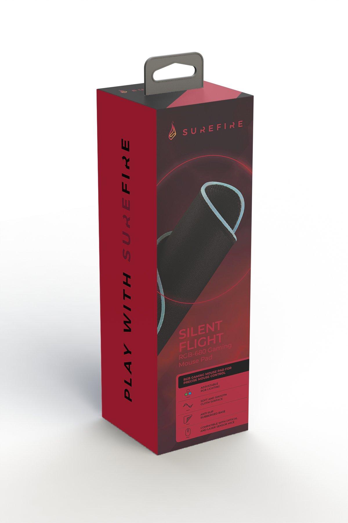 Surefire Gaming SureFire Silent Flight RGB-680 Gaming-Mauspad Schwarz