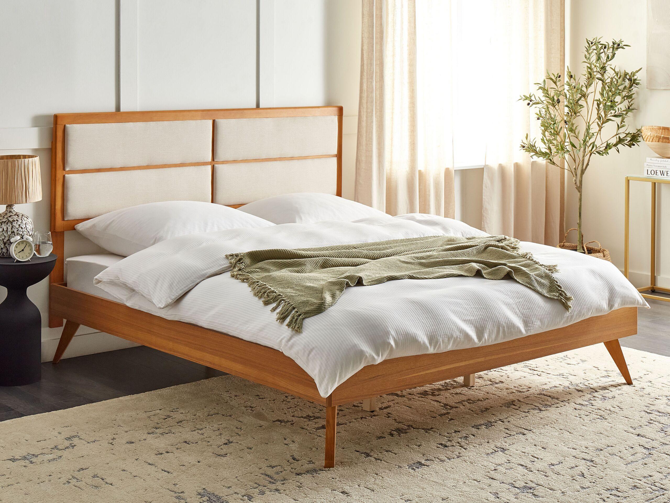 Beliani Bett mit Lattenrost aus MDF-Platte Retro POISSY