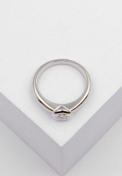 MUAU Schmuck Solitaire Ring Diamant 0.40ct. Weissgold 750