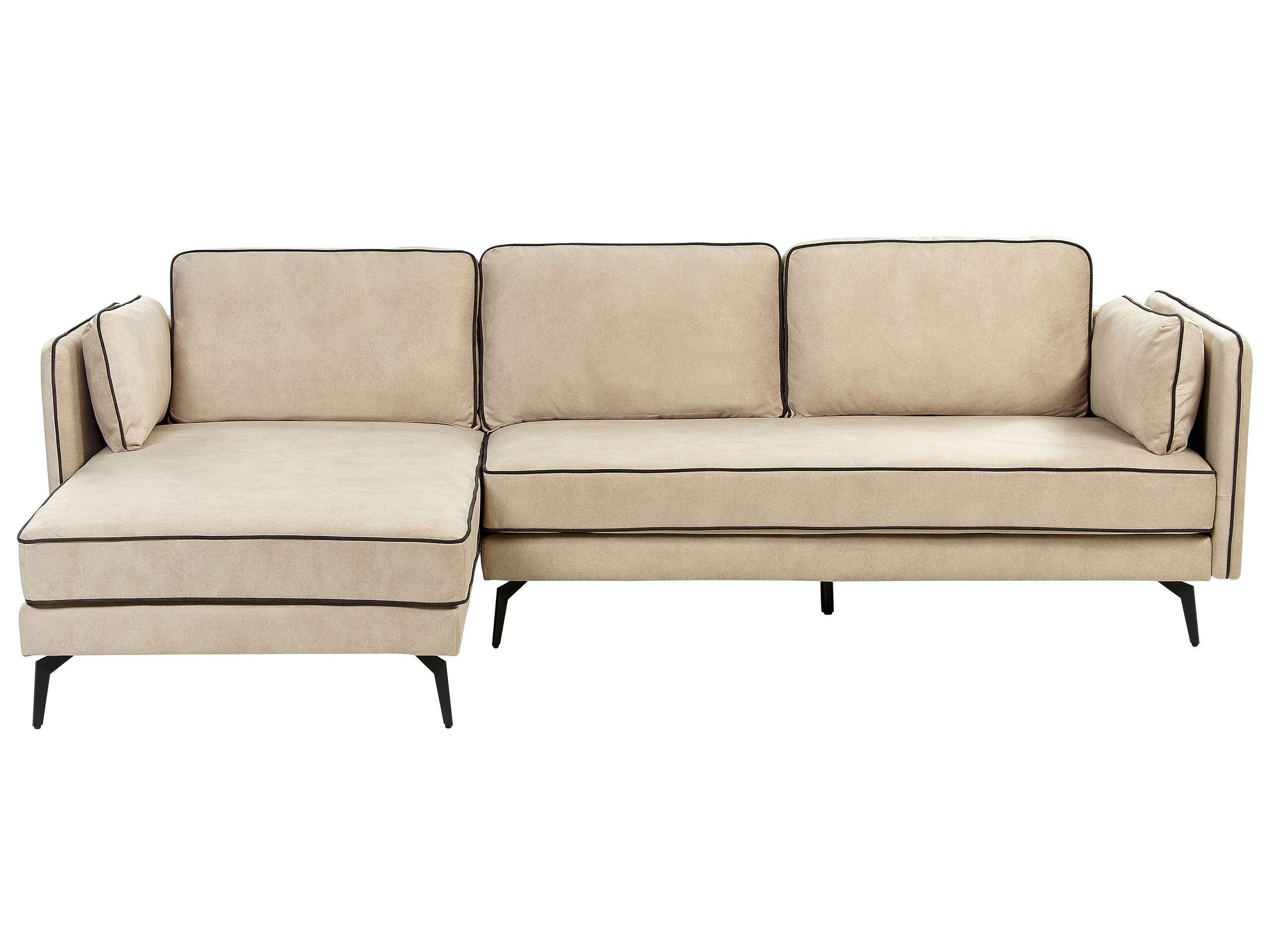 Beliani Ecksofa aus Samtstoff Modern ALTAN