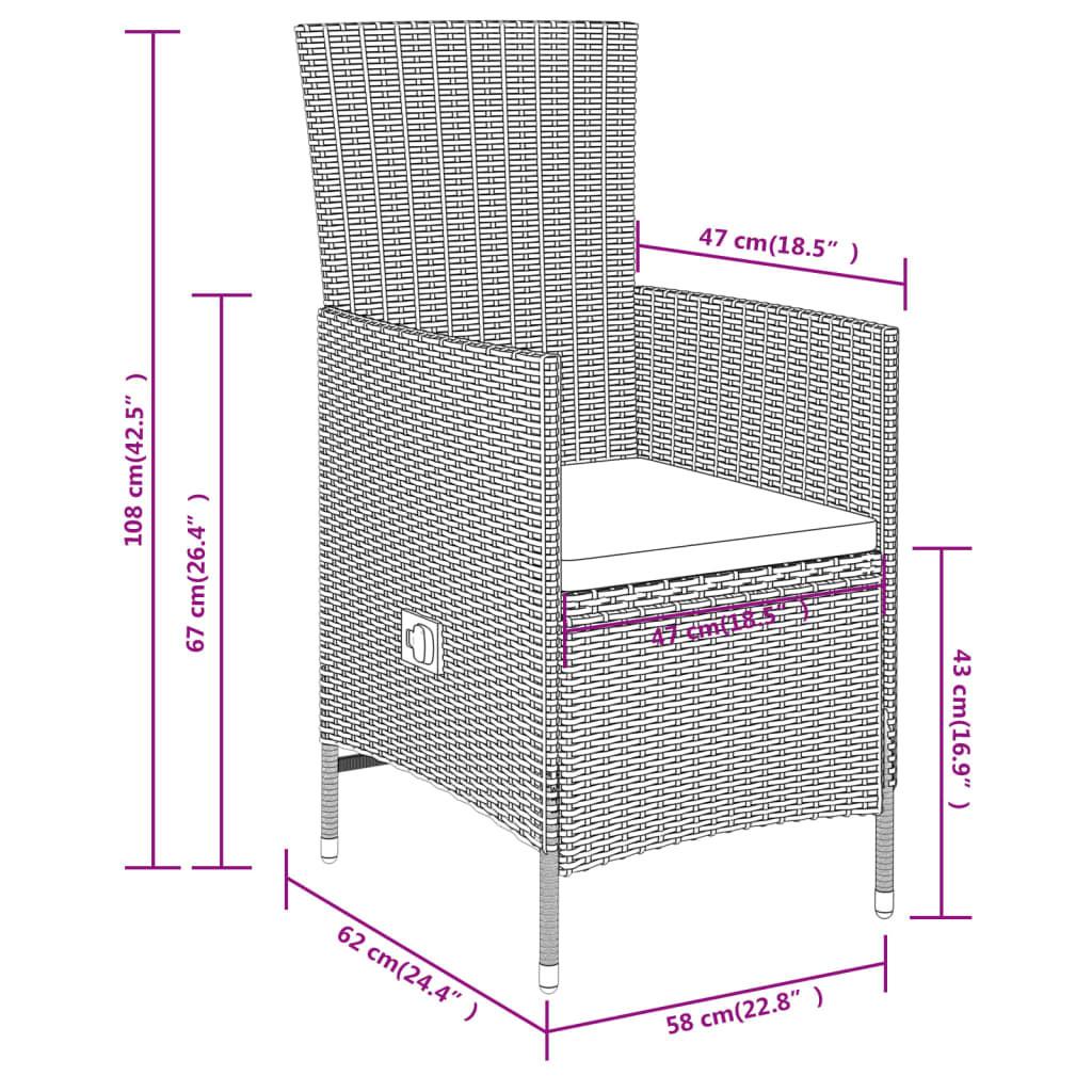 VidaXL Garten essgruppe poly-rattan