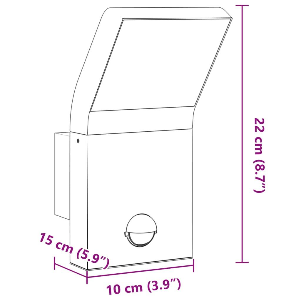 VidaXL Außenwandleuchte aluminium